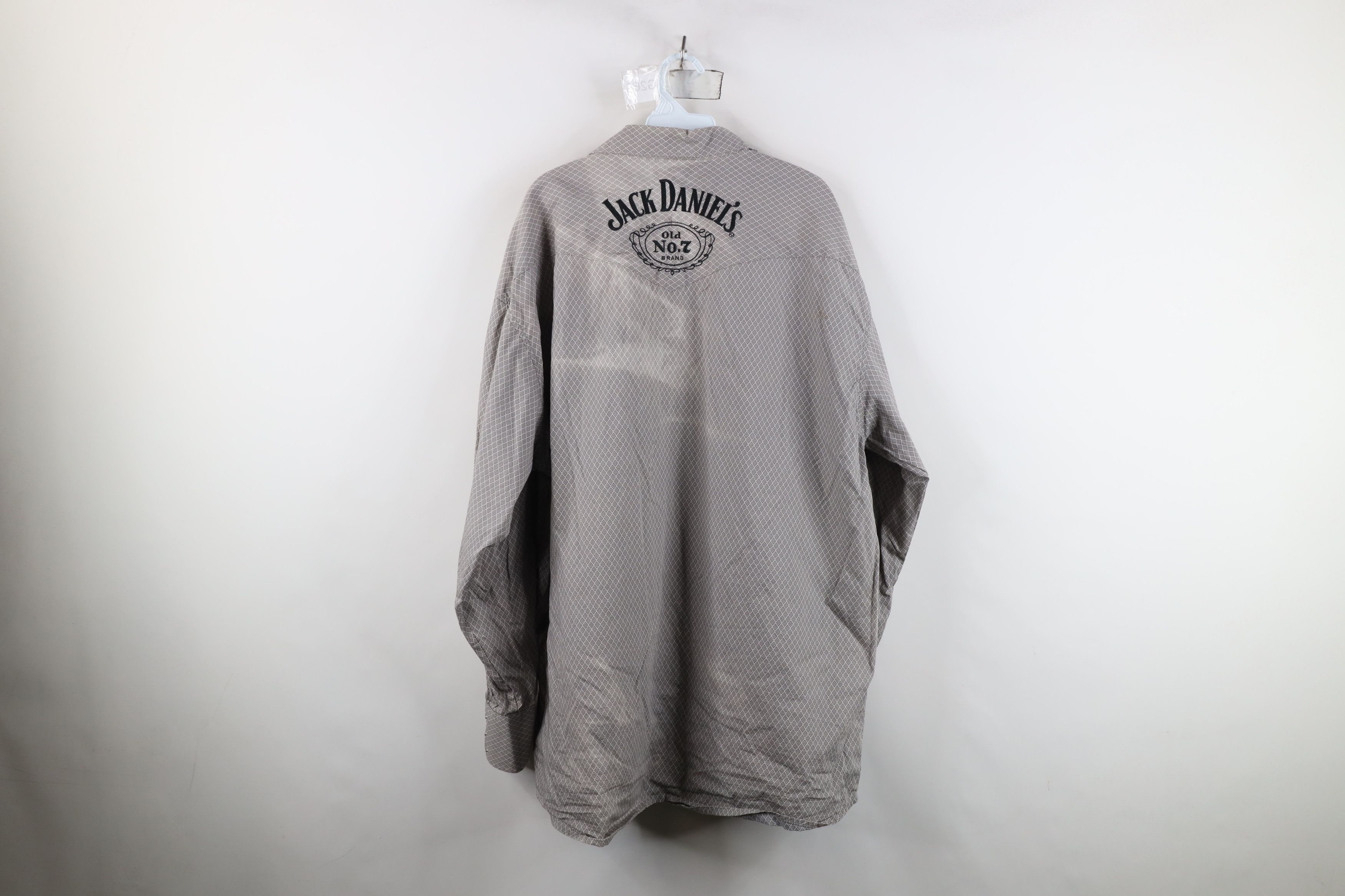 Vintage Jack Daniels x Wrangler Diamond Western Cowboy Button Shirt Size US XXL / EU 58 / 5 - 13 Thumbnail