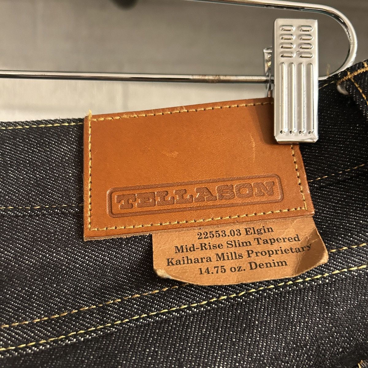Tellason Tellason Is Elgin Mid Rise Slim Tapered Selvedge Jeans Size US 34 / EU 50 - 4 Thumbnail
