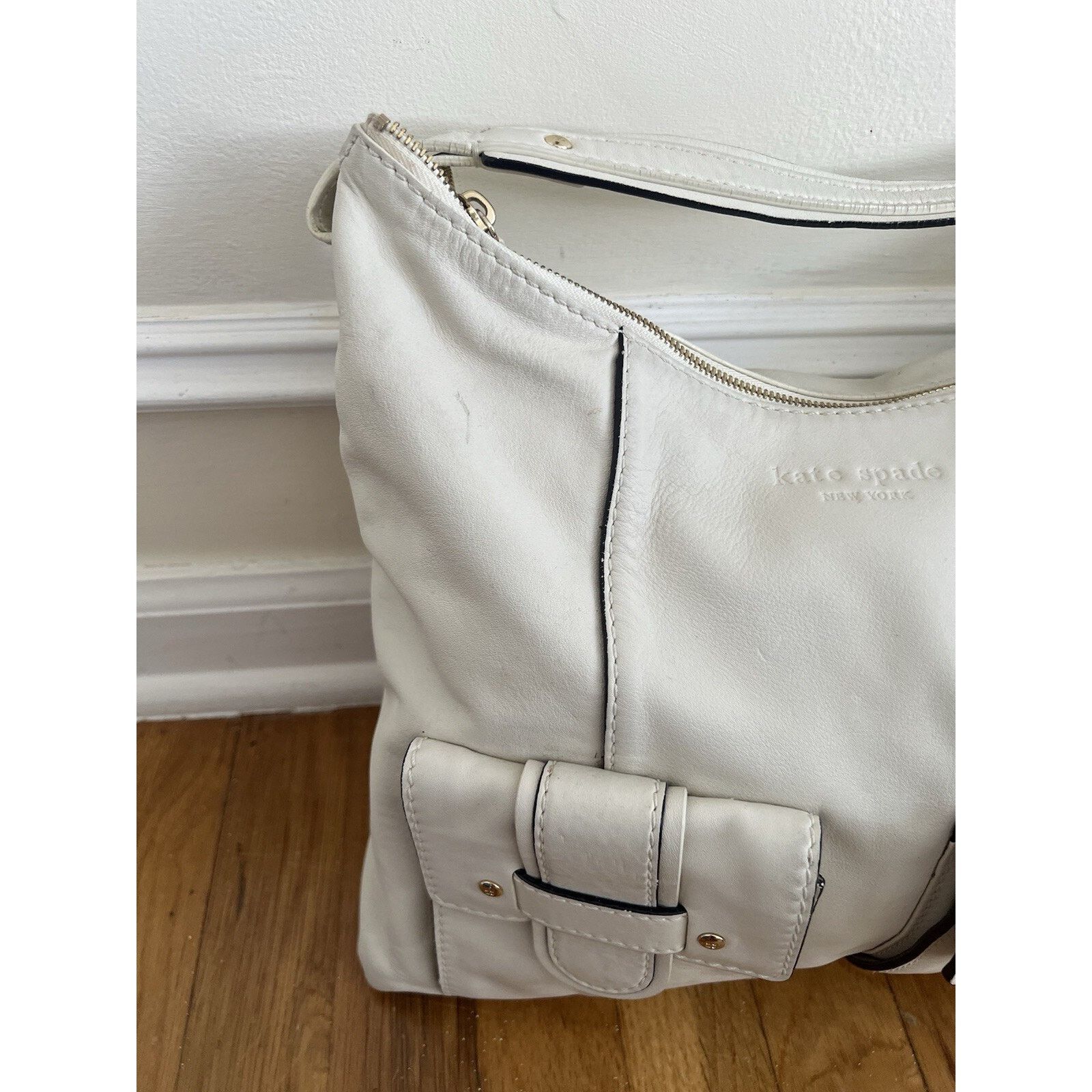 Kate Spade Kate Spade Hobo Tote Warm White ivory Leather B000490 Size ONE SIZE - 6 Thumbnail