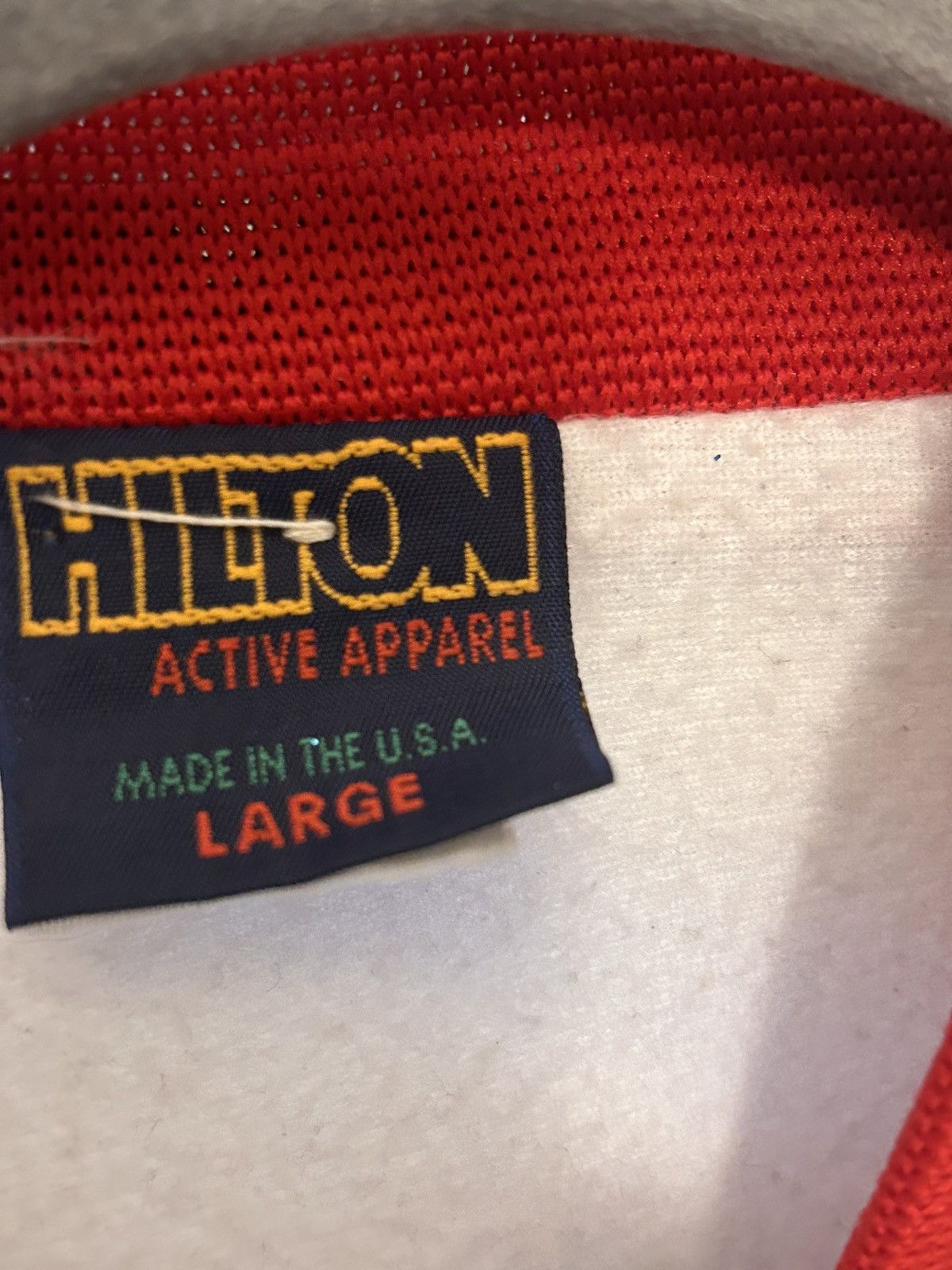 Vintage VTG Hilton Active Apparel Men's Size Lrg Satin Jacket White Size US L / EU 52-54 / 3 - 4 Thumbnail