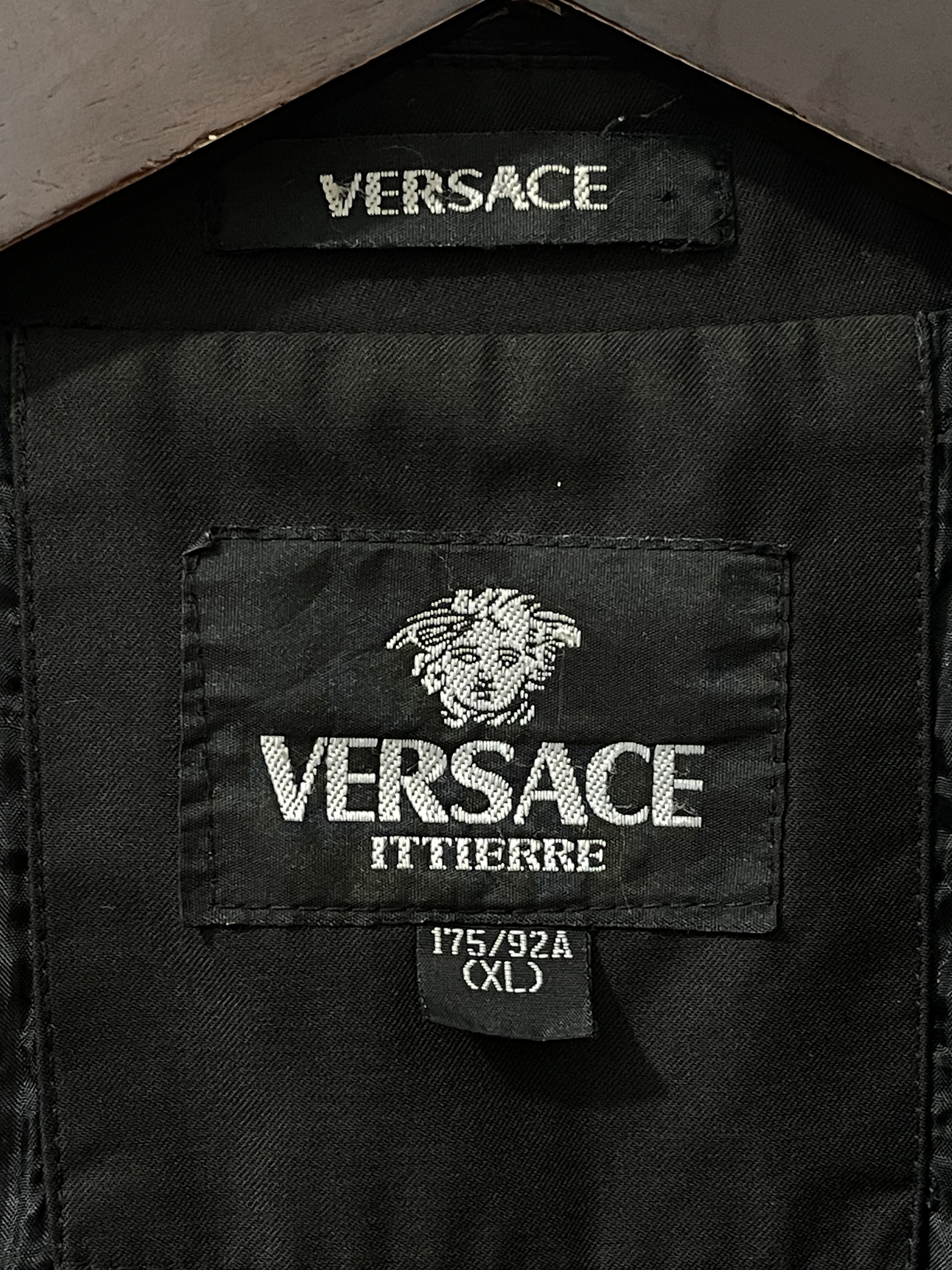 Versace Vintage Versace Ittiere Black Jacket Size US XL / EU 56 / 4 - 5 Thumbnail