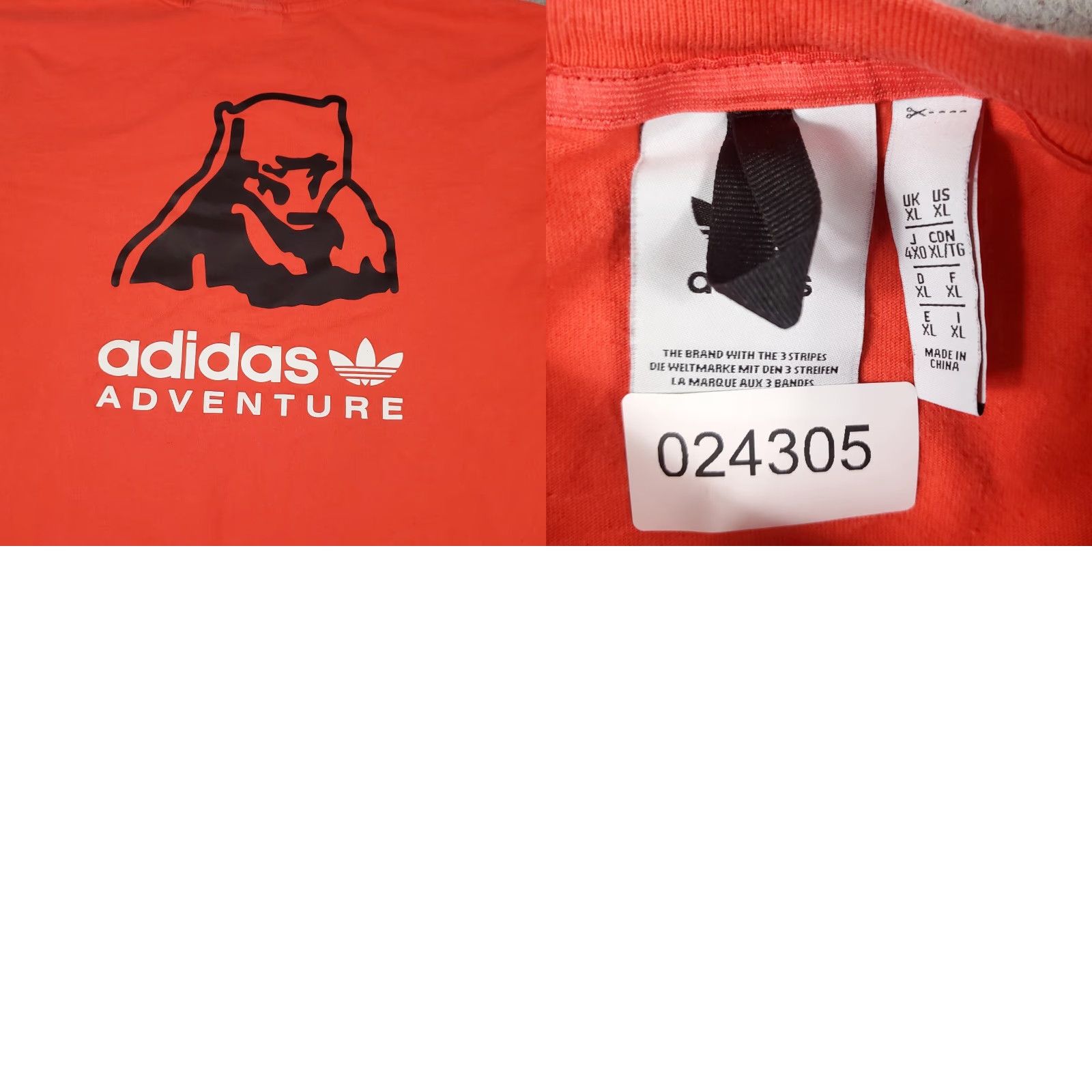 Adidas Adidas T Shirt Mens XL Orange Logo Short Sleeve Crew Neck Cotton Blend Casual Sports Classic Unisex Adults Mens XL Orange Logo Tee Size US XL / EU 56 / 4 - 8 Thumbnail