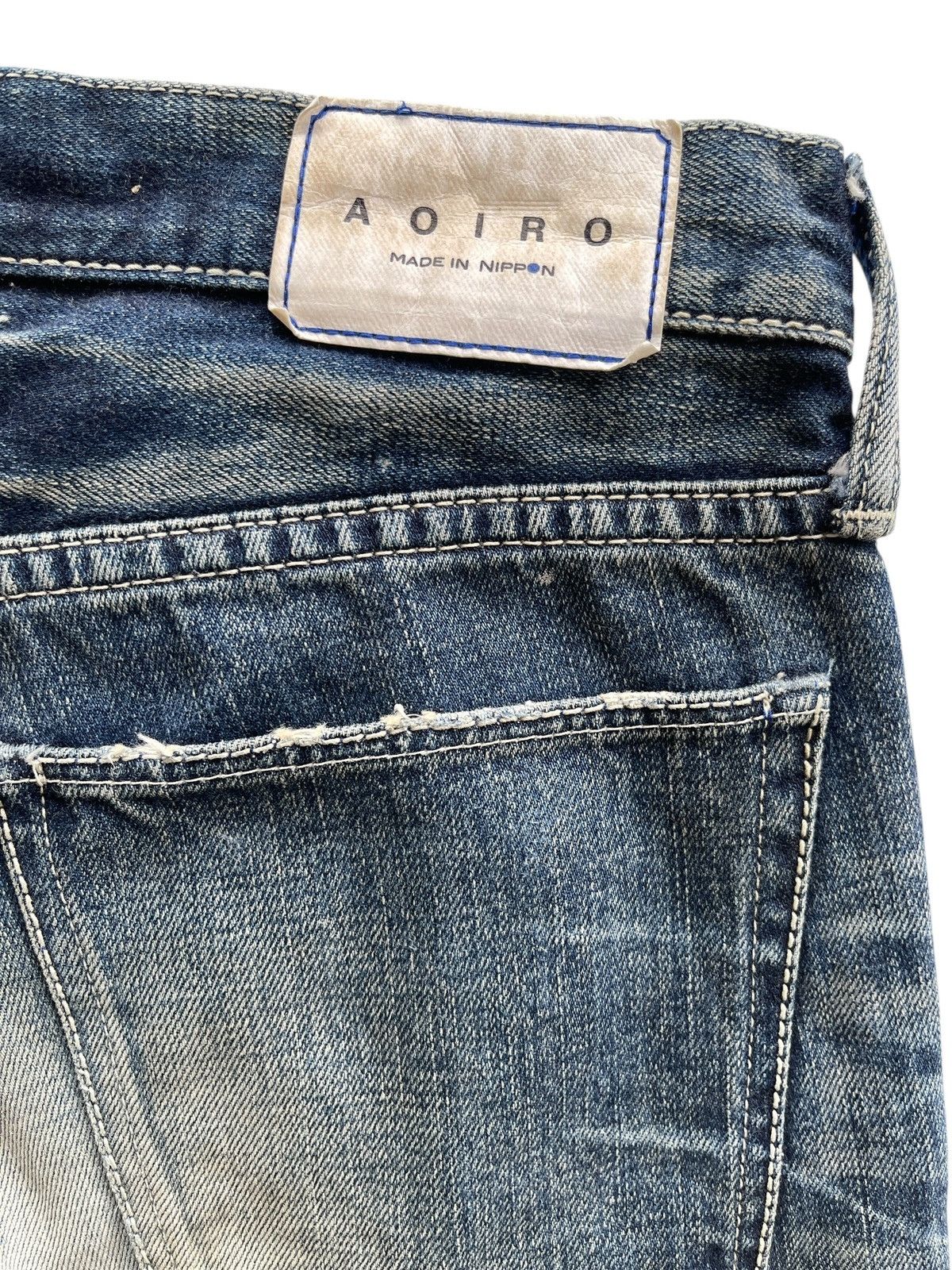 Japanese Brand AOIRO Japan Distressed Denim Size US 33 - 12 Thumbnail