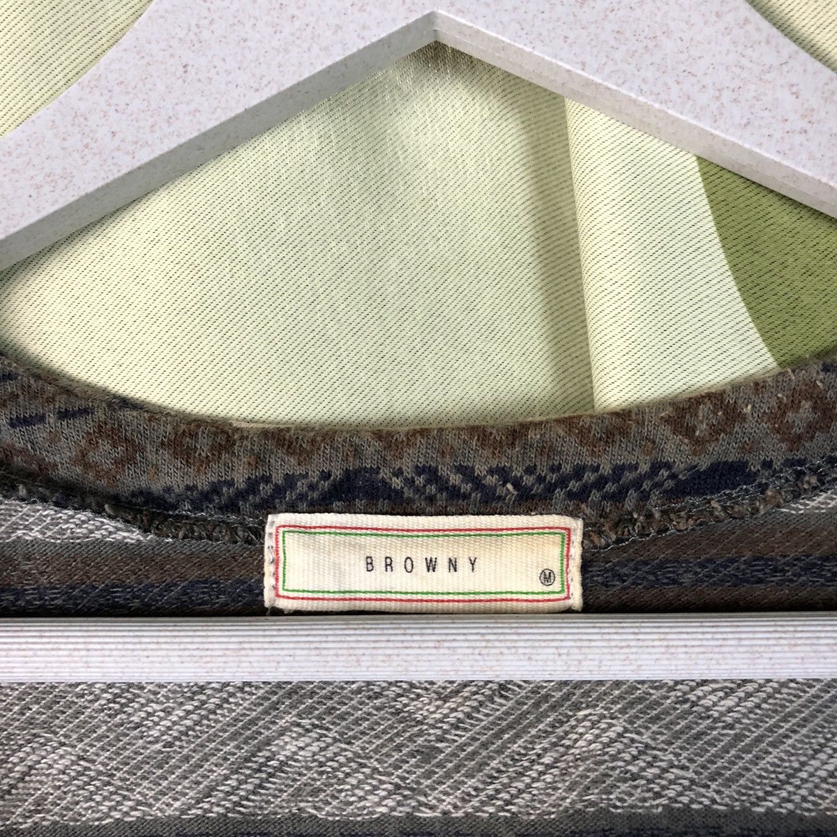 Homespun Knitwear × Japanese Brand Browny grey art vintage design Cardigan knitwear #7417 Size M / US 6-8 / IT 42-44 - 10 Thumbnail