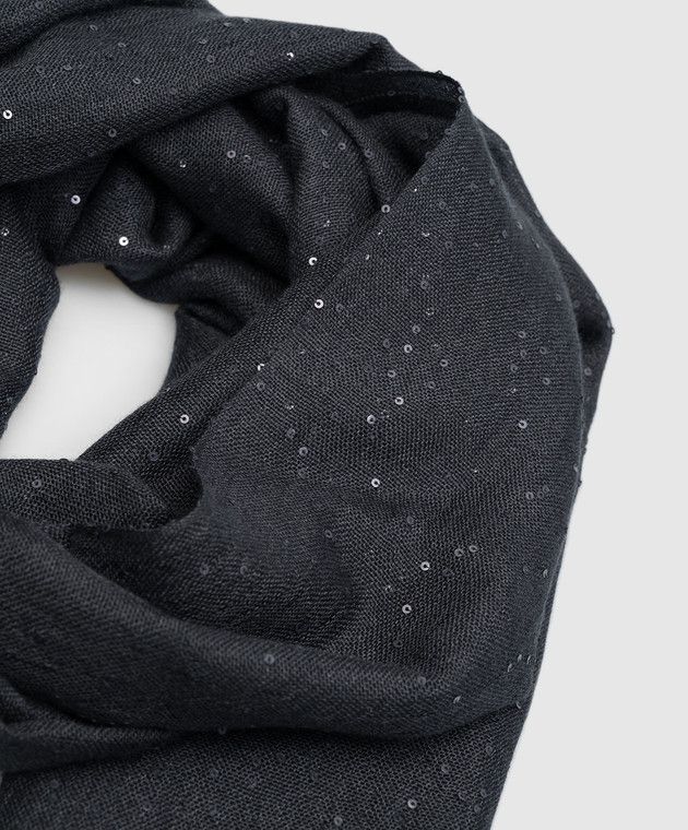 Brunello Cucinelli o1y0725 Size : OS / Scarf in Black Size ONE SIZE - 2 Thumbnail