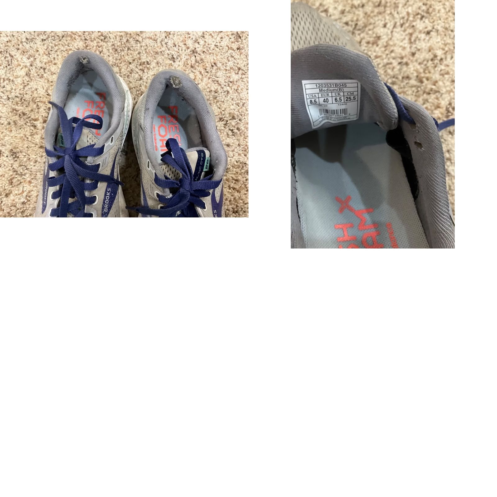 Brooks Brooks Adrenaline GTS 22 Gray - Size 8.5 - Women - Sneaker - Lace Up - Rubber Outsole - Running & Jogging - Casual - Solid Gray Size US 9 / IT 39 - 8 Thumbnail