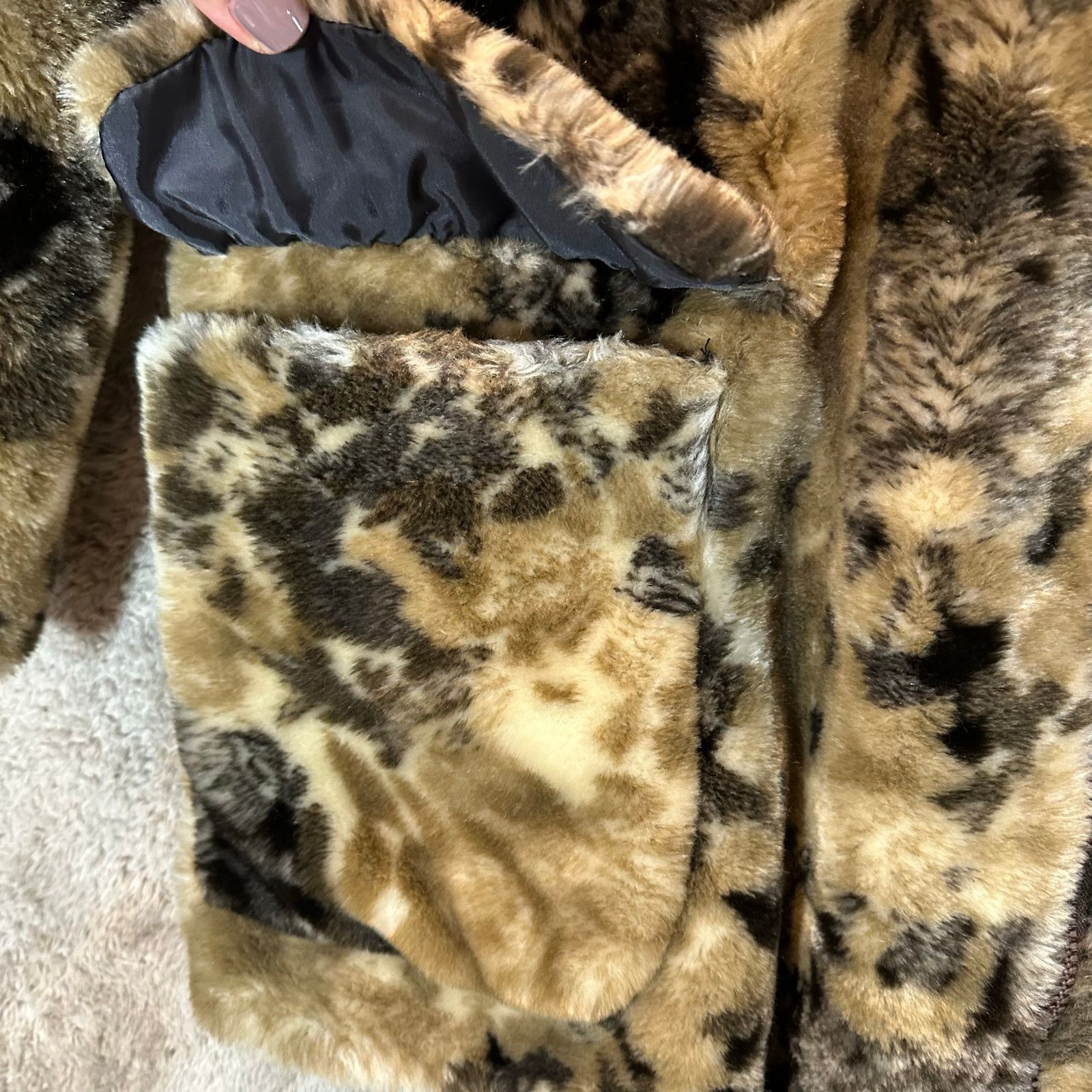 Other Maria Dionisiou Plush Faux Fur Swing Coat Leopard Animal XL Size XL / US 12-14 / IT 48-50 - 7 Thumbnail