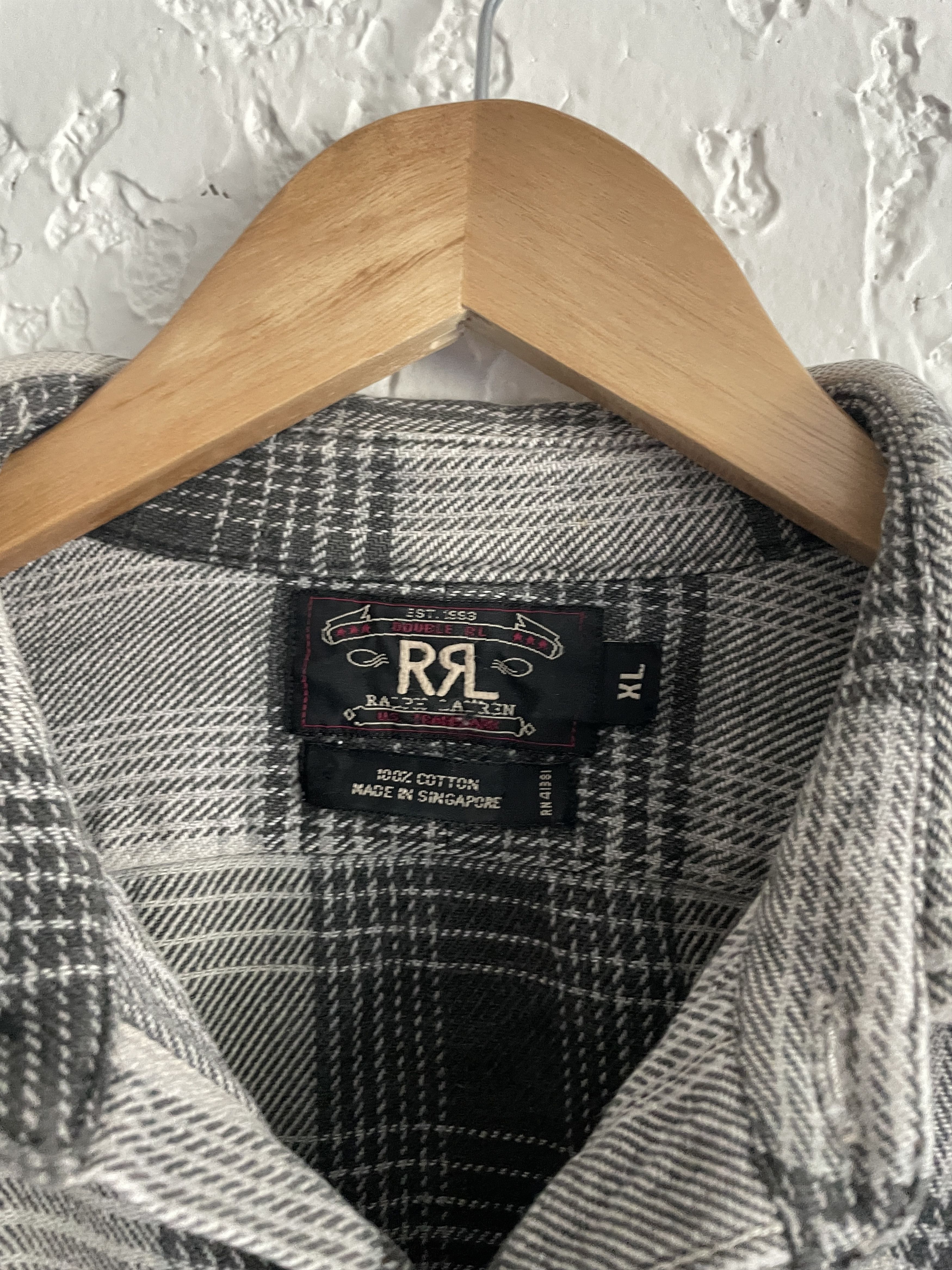 RRL Ralph Lauren 🔥 RRL® Ralph Lauren RARE 90s Shadow Plaid Western Flannel Size US XXL / EU 58 / 5 - 6 Thumbnail