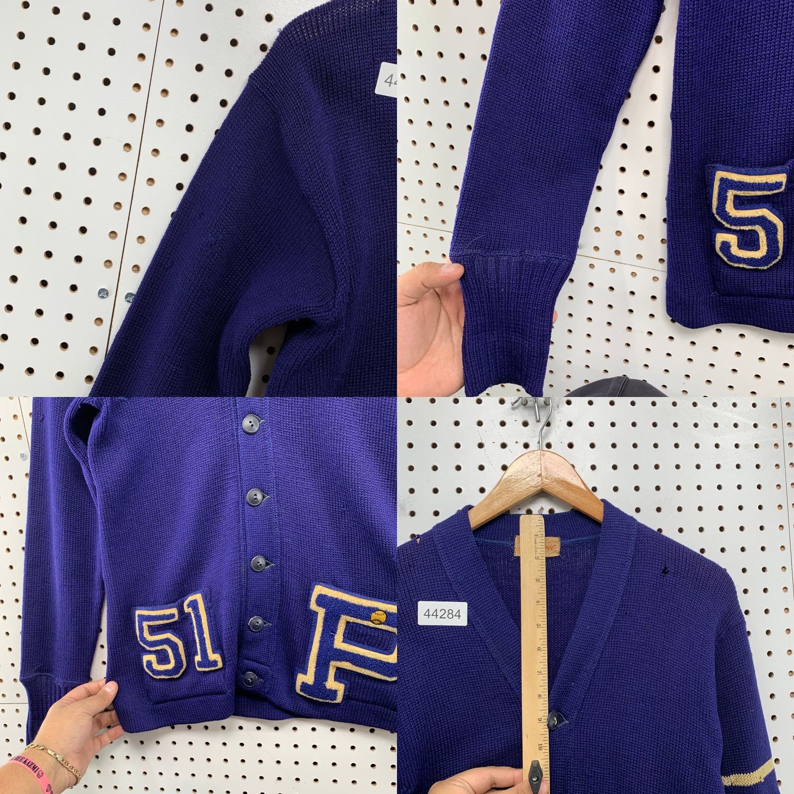 Vintage VINTAGE Lincolnit Cardigan Wool Knit Button Mens Blue 50s Wool Knit Cardigan M Vintage 1951 Size US M / EU 48-50 / 2 - 8 Thumbnail