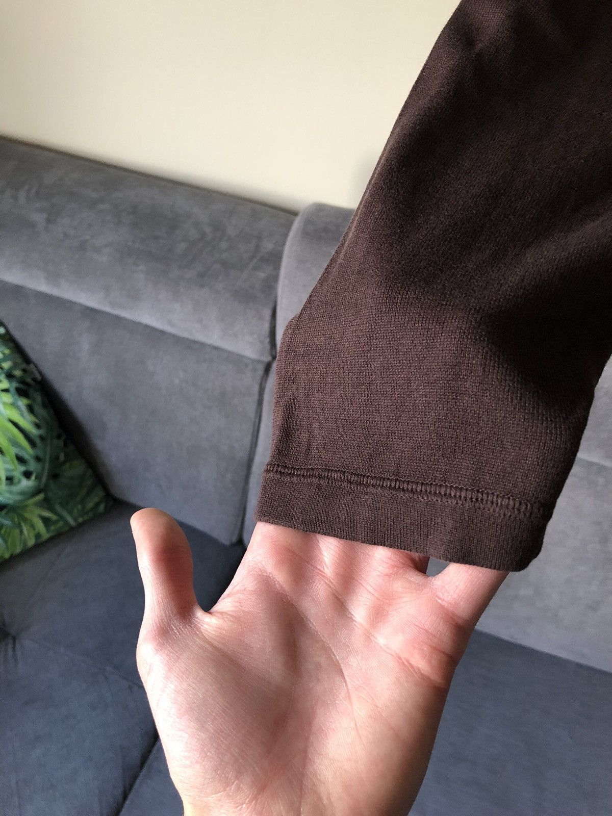 Saint Laurent Paris Vintage 00s Yves Saint Laurent Brown Lightweight Sweater Size US XL / EU 56 / 4 - 4 Thumbnail