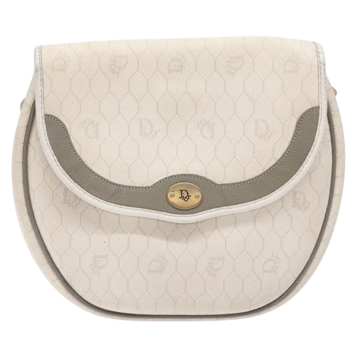 Dior DIOR Honeycomb Canvas Shoulder Bag Pvc White Gold Size ONE SIZE - 2 Thumbnail