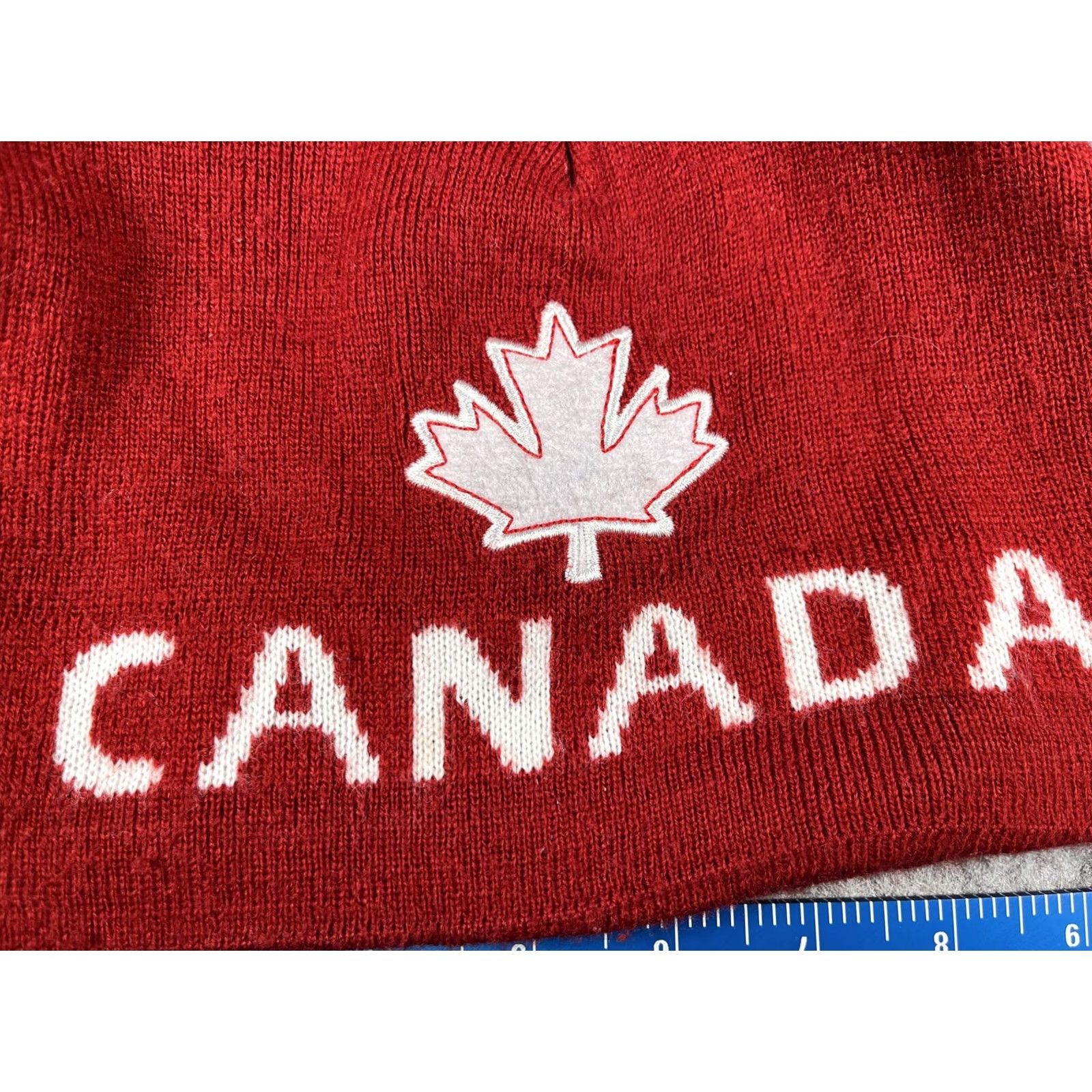 Vintage Kootenay Beanie Mens One Size Red Canada Maple Leaf Fleece Lined Winter Ski Hat Size US M / EU 48-50 / 2 - 2 Thumbnail