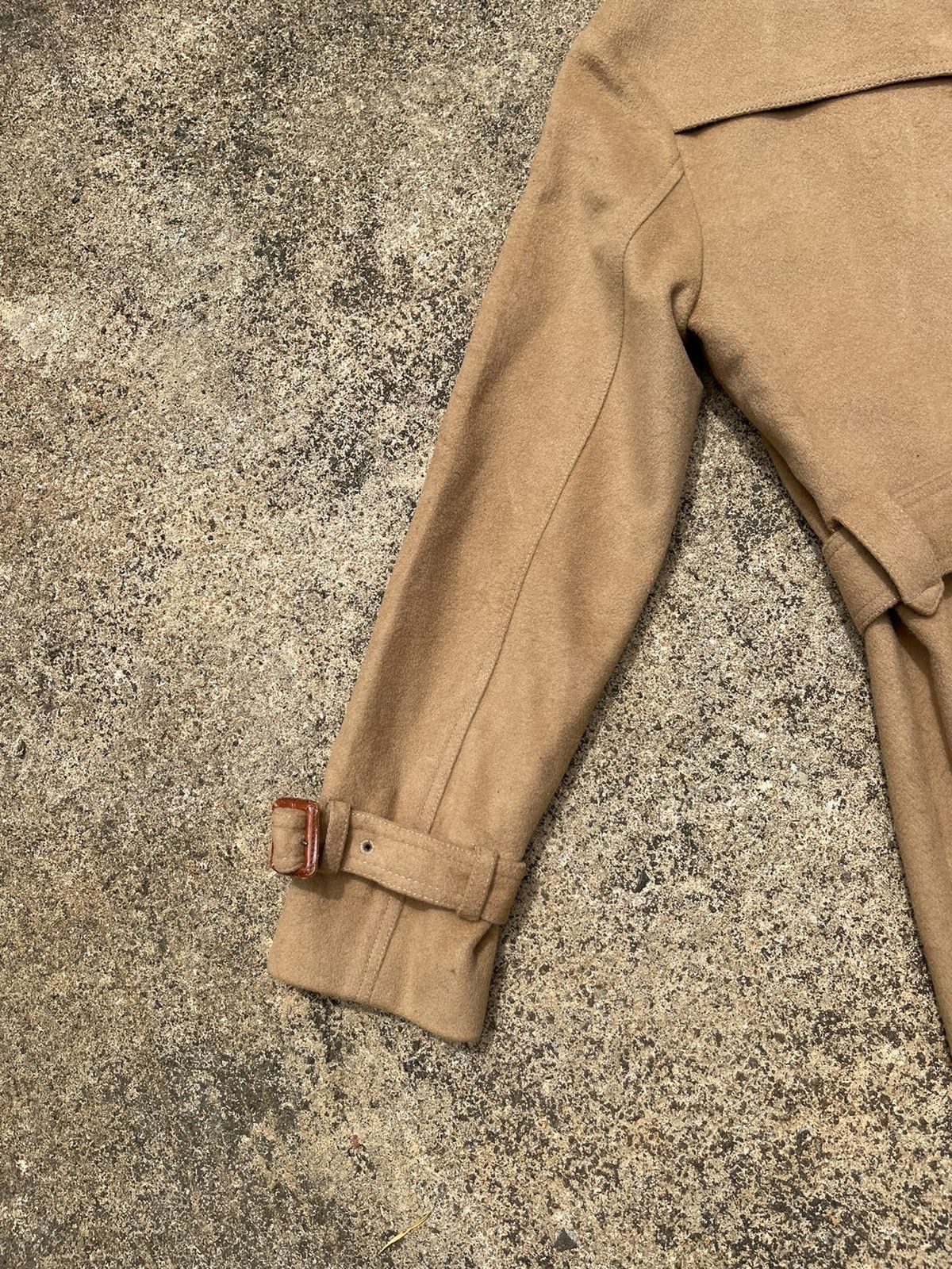 Designer Michel Beaudouin Camel Wool Trench Coat (Unisex) M Size M / US 6-8 / IT 42-44 - 12 Thumbnail
