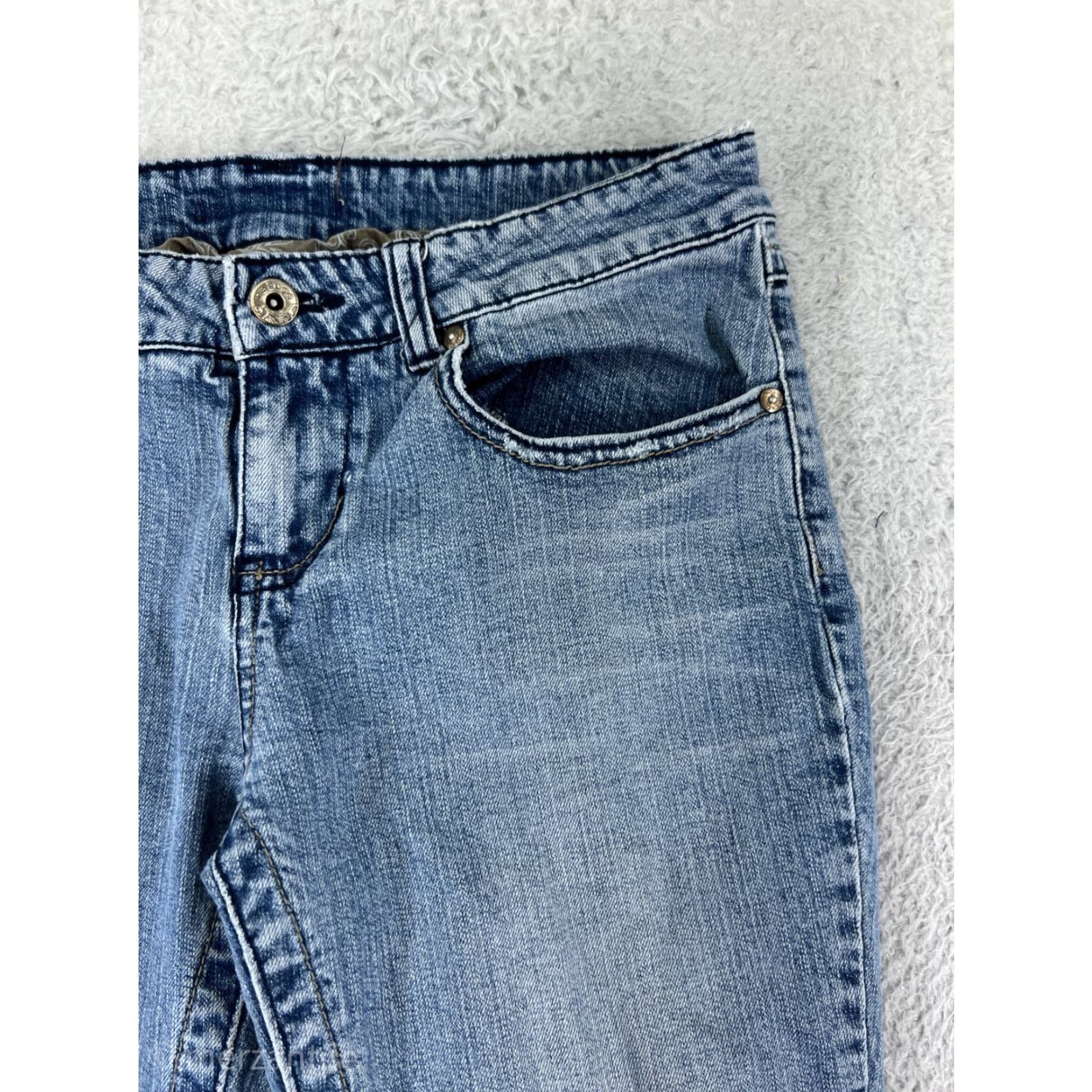 Vintage Refuge Jeans Womens 9 Blue Denim Cotton Blend Bootcut Stretch Regular 5-Pocket Design Classic American Mens? No gender specified Size 30" / US 8 / IT 44 - 7 Thumbnail
