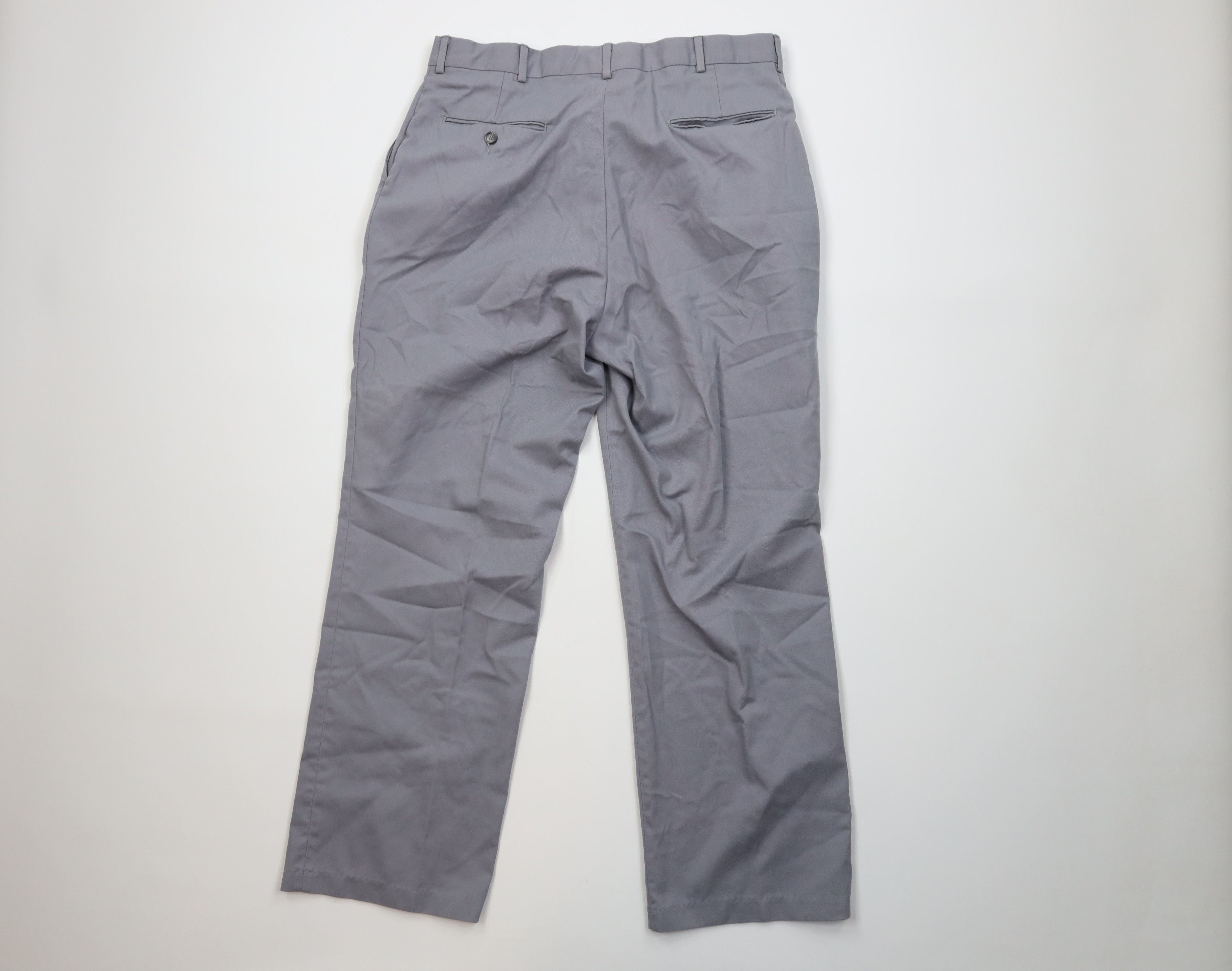 Vintage Vintage 70s Streetwear Wide Leg Chino Pants Trousers Gray Size US 34 / EU 50 - 9 Thumbnail
