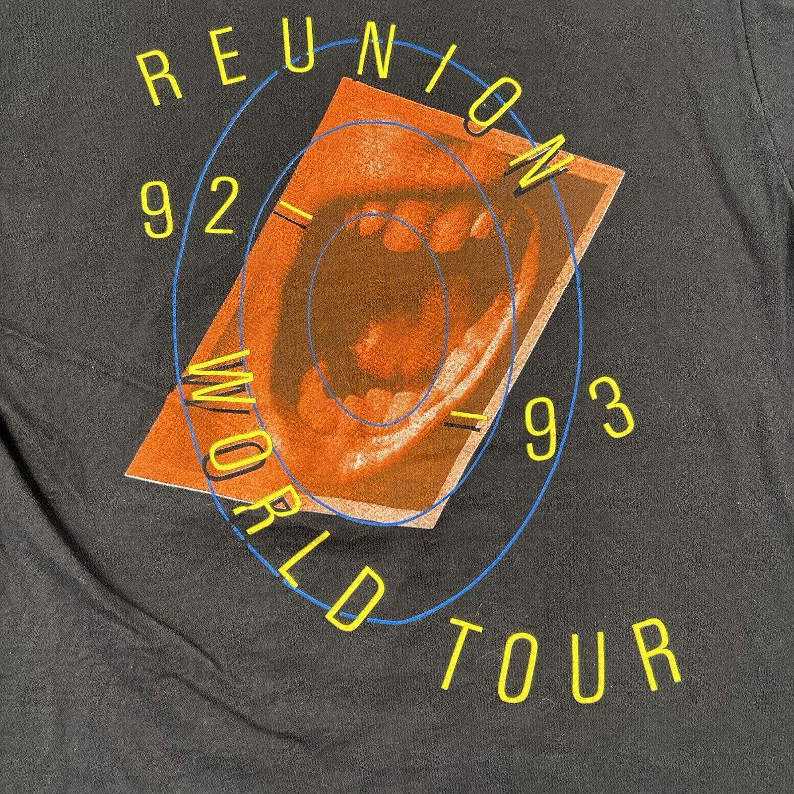 Hanes 1992 Foreigner Reunion World Tour Shirt Large Black Size US L / EU 52-54 / 3 - 17 Thumbnail