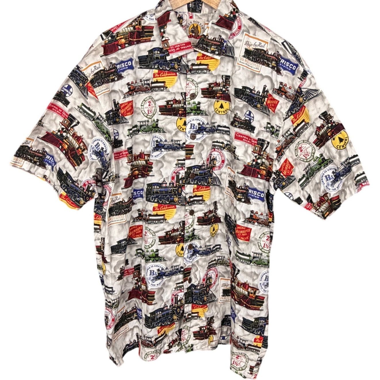 Pacific Trail Max Boxxer Boxer USA Vintage Railroad Men's S/S Button Up XL Size US XL / EU 56 / 4 - 2 Thumbnail