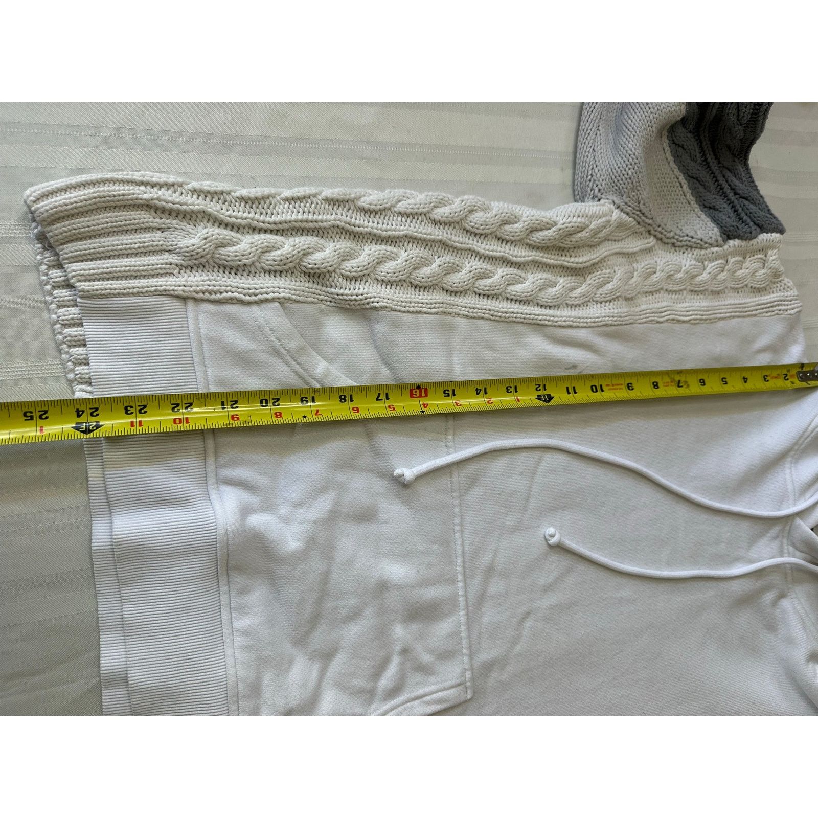 Kith Kith Adam Knit Hoodie White Grey Cable Fleece Sweatshirt M Size US M / EU 48-50 / 2 - 10 Thumbnail
