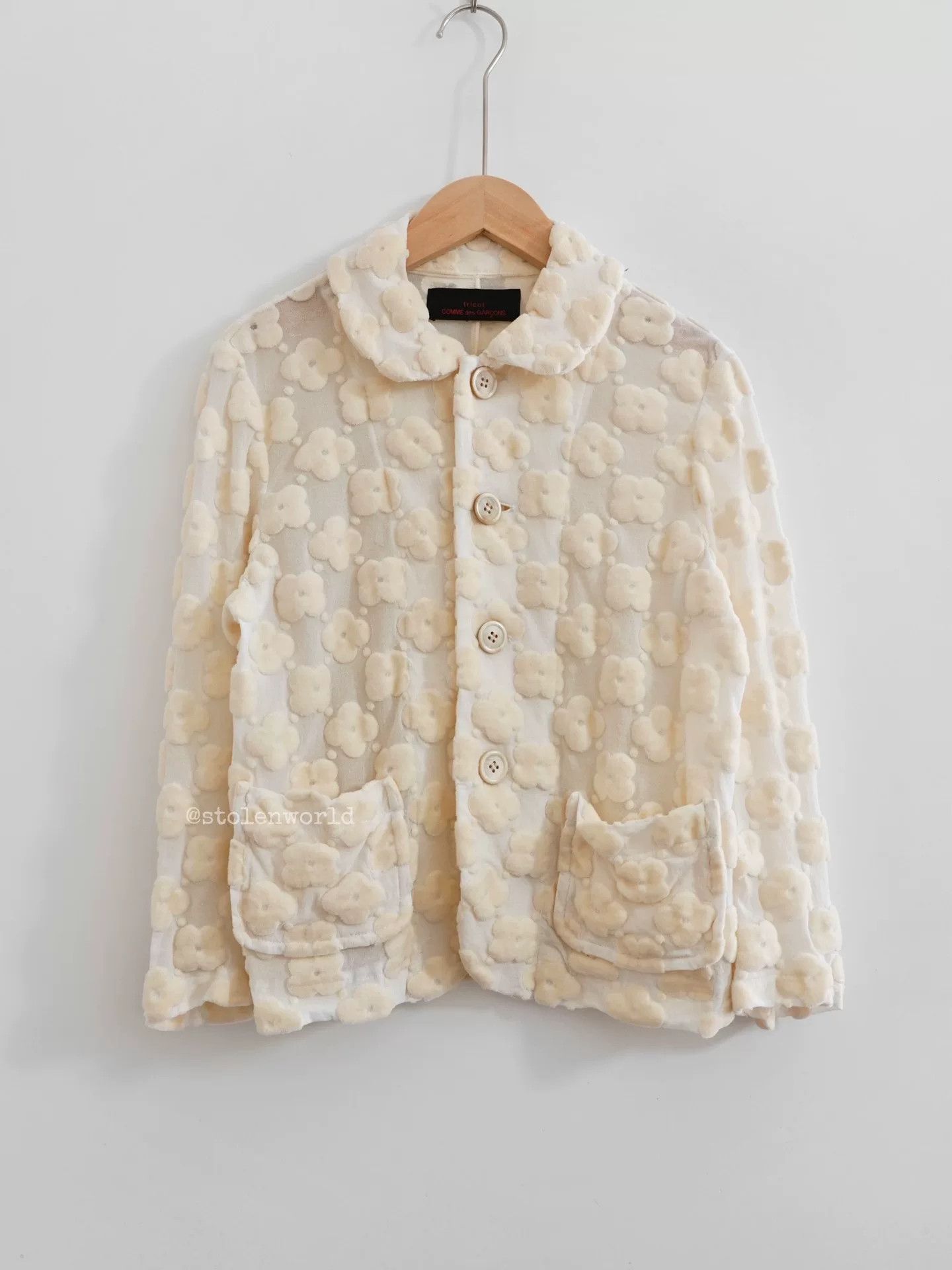 Comme des Garcons comme des garcons cream floral outerwear Size M / US 6-8 / IT 42-44 - 1 Thumbnail