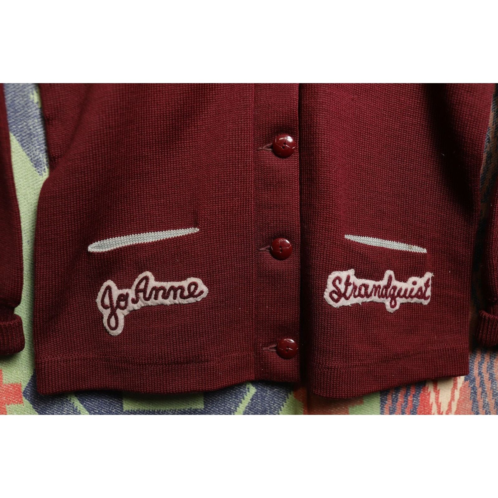 Vintage SHS 1958 Vintage Letter Sweater Medium 50s Size M / US 6-8 / IT 42-44 - 3 Thumbnail