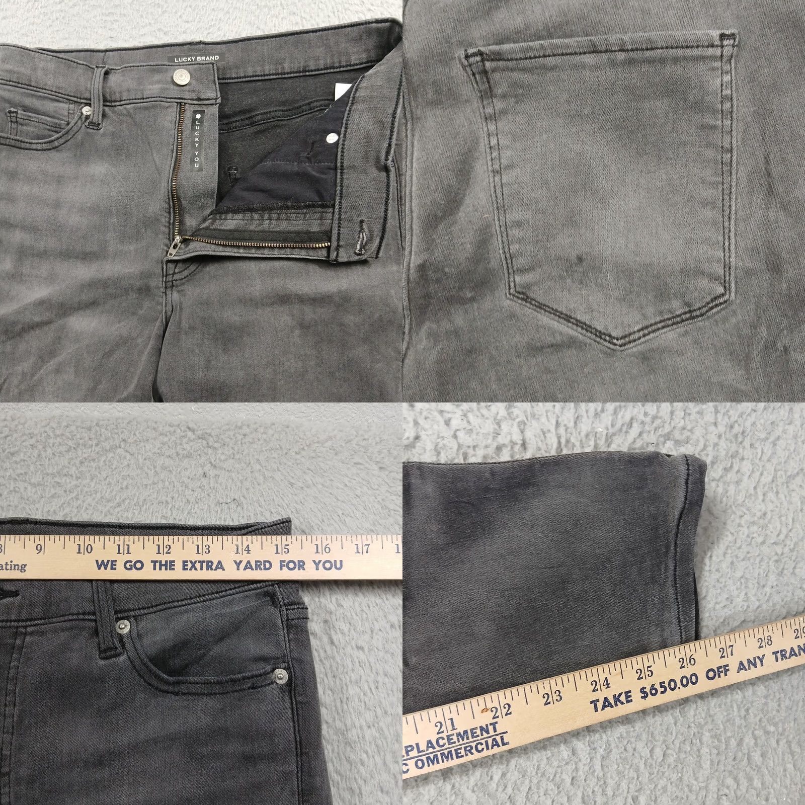 Lucky Brand EUC Lucky Brand Uni Fit Grey Skinny Ankle Jeans - Size 4, High-Stretch Denim Size 27" / US 4 / IT 40 - 8 Thumbnail