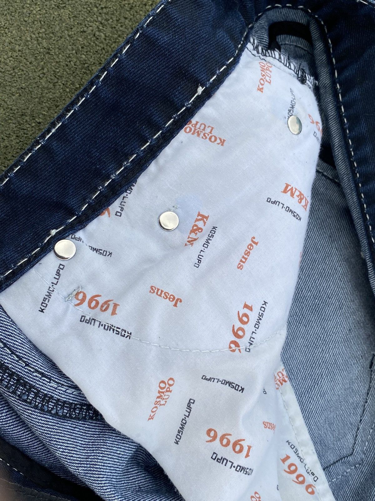Japanese Brand × Vintage Vintage Japanese brand Cosmolupo y2k biker denim jeans Size US 40 / EU 56 - 8 Thumbnail