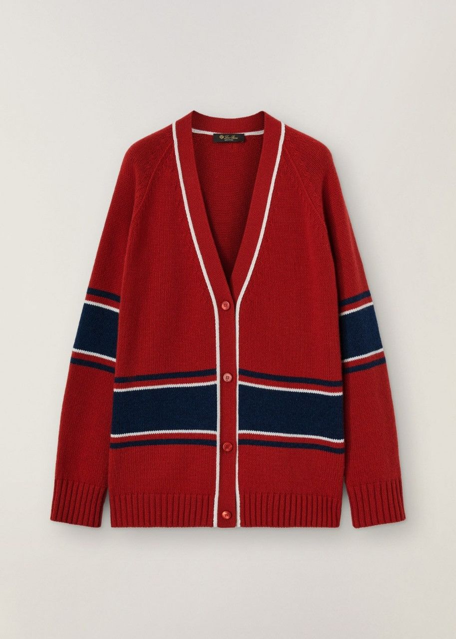 Loro Piana o1srvl11e0524 Cardigan in Red Size M / US 6-8 / IT 42-44 - 1 Thumbnail
