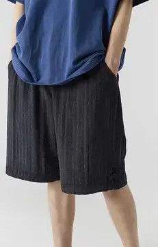 Japanese Brand 21SS Indigo Union Japan Black Striped Chino Shorts Size US 32 / EU 48 - 1 Thumbnail