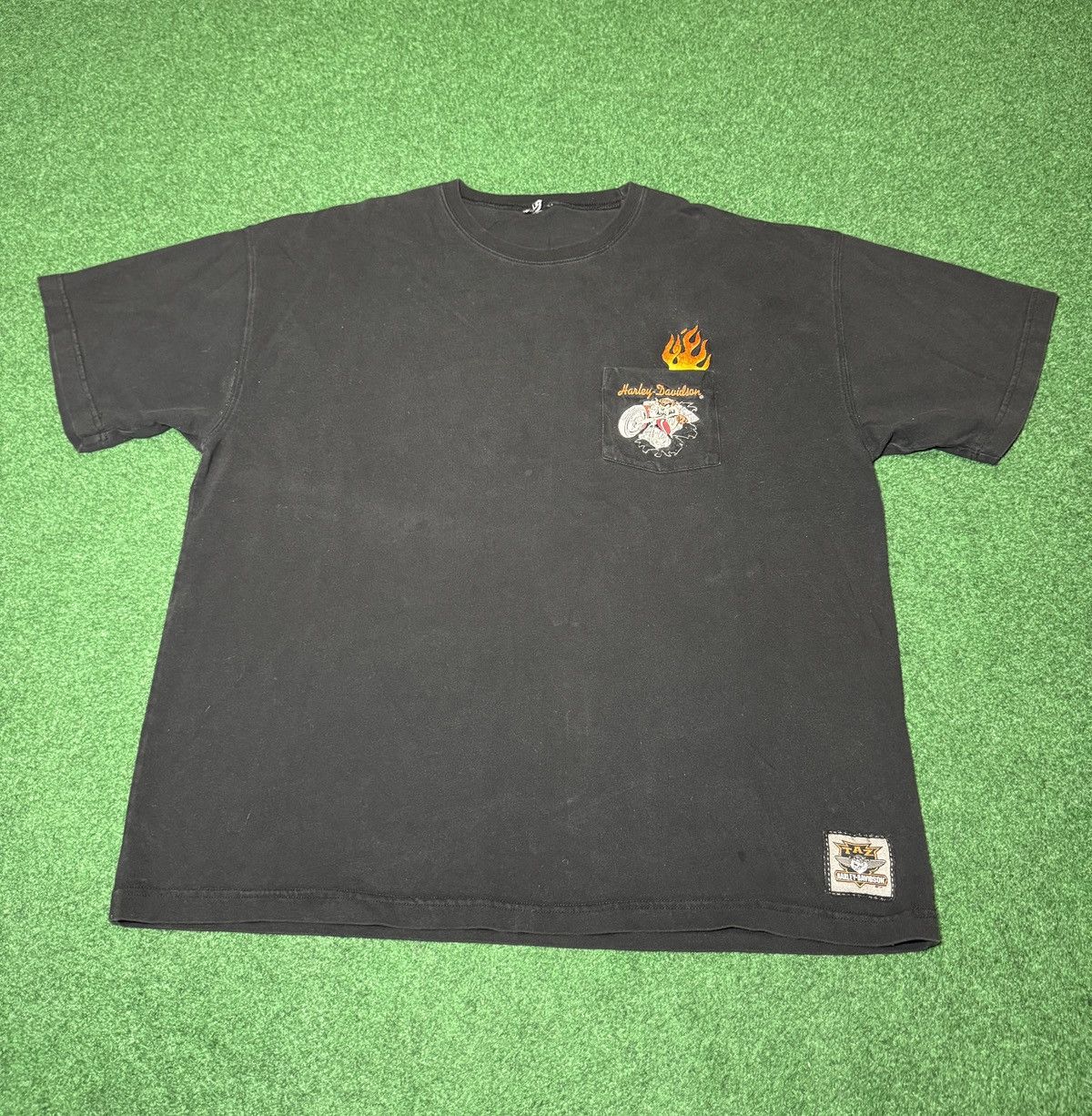 Harley Davidson Vintage Harley Davdison Taz Looney Tunes Biker L/XL T Shirt Size US XL / EU 56 / 4 - 1 Thumbnail