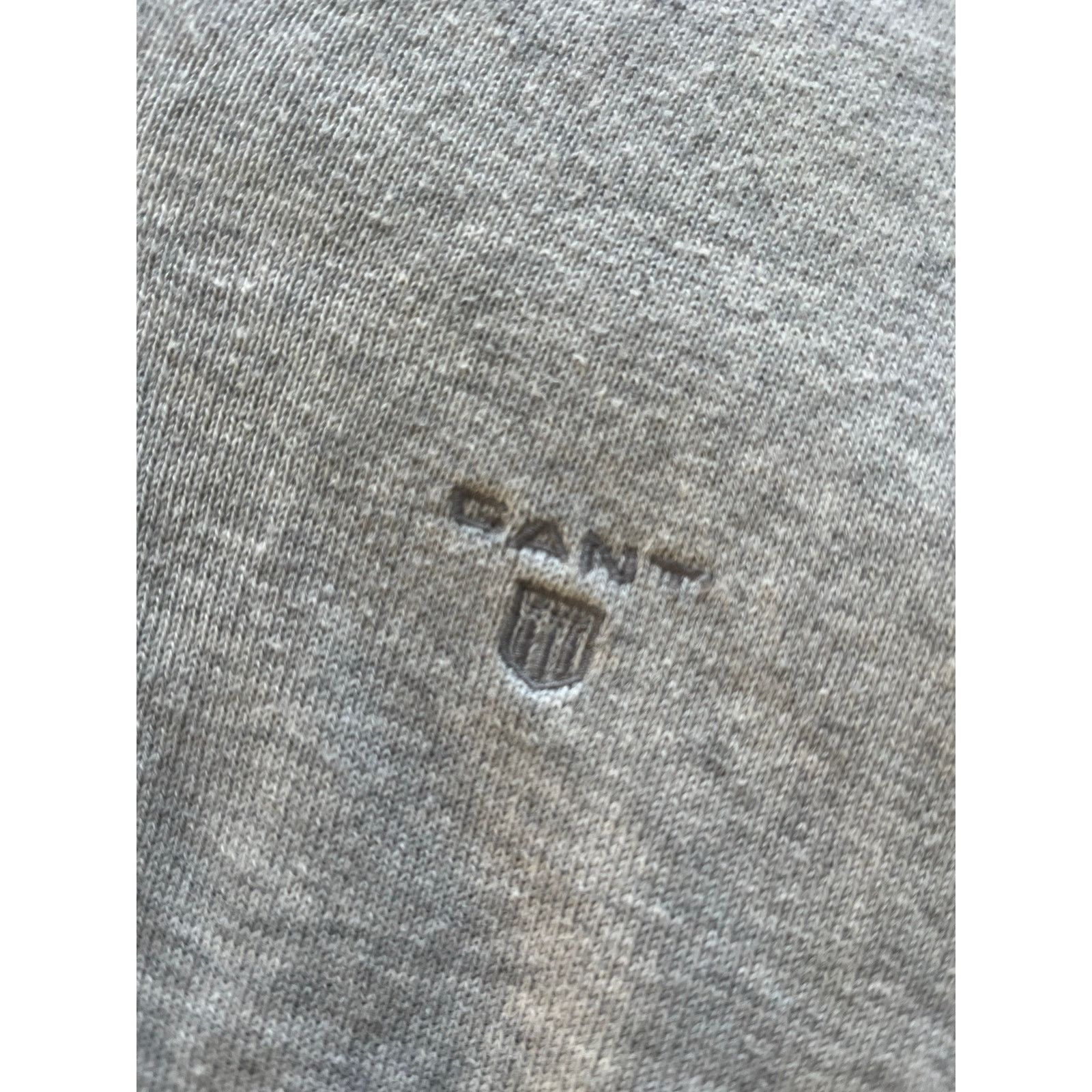 Gant Mens Gant Grey V Neck Cotton Pullover Jumper Size Large Size US L / EU 52-54 / 3 - 2 Thumbnail