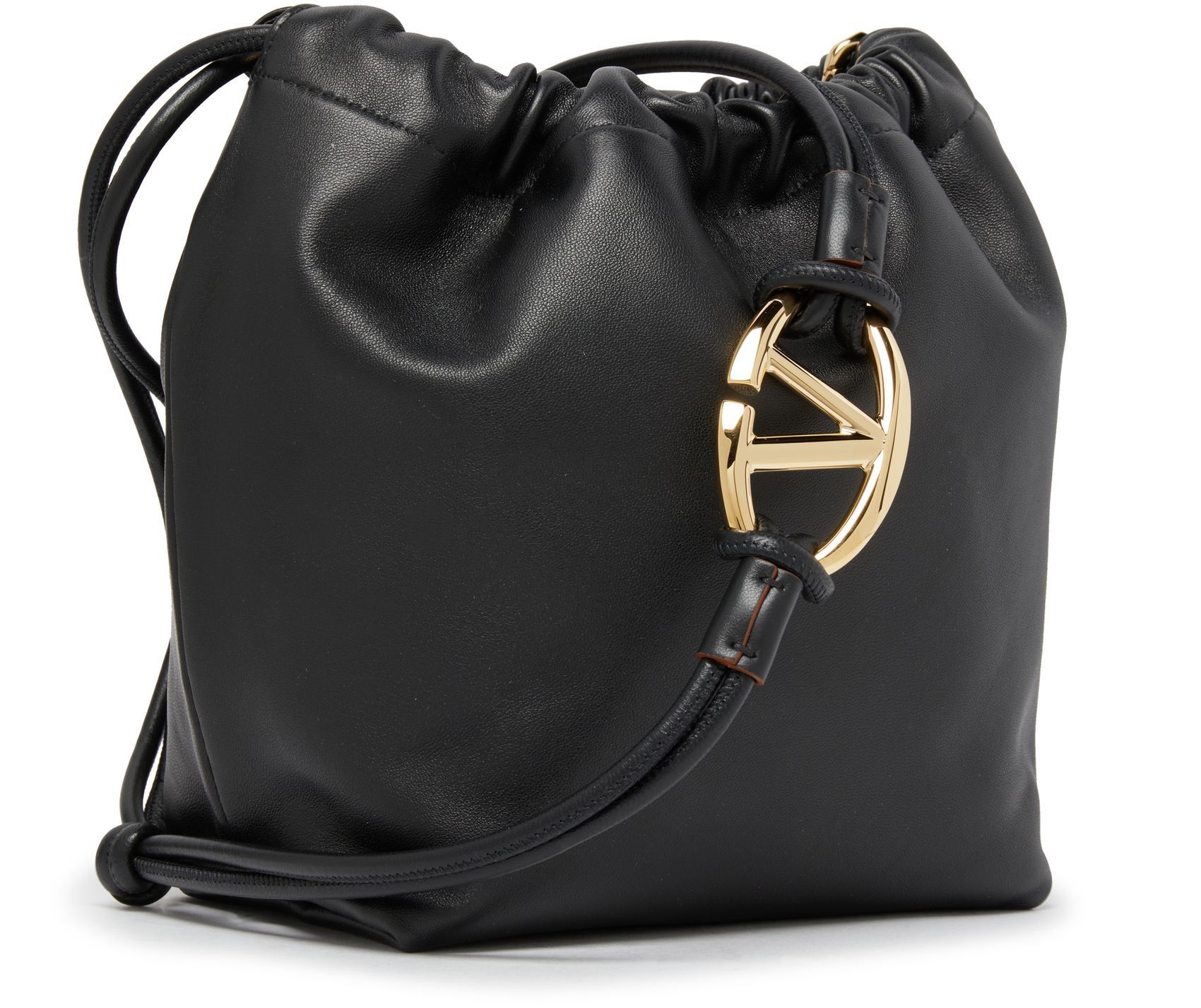 Valentino o1s22i1n0924 Size: OS / Pouf Mini Vlogo Bucket Bag in Black Size ONE SIZE - 3 Thumbnail