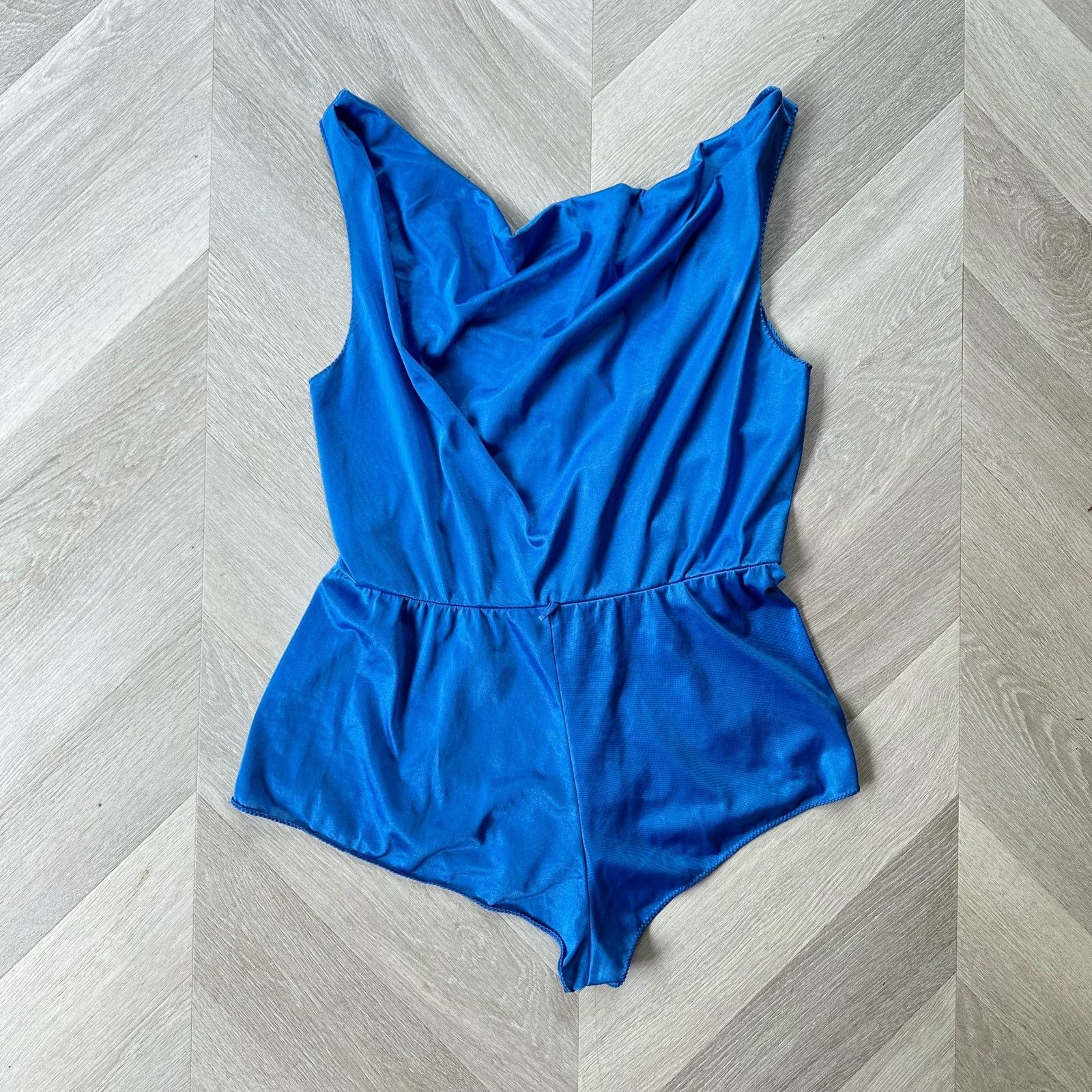 Other Vintage 80s Undercover Wear Blue Romper Lingerie Teddy M Size 32" / US 10 / IT 46 - 3 Thumbnail
