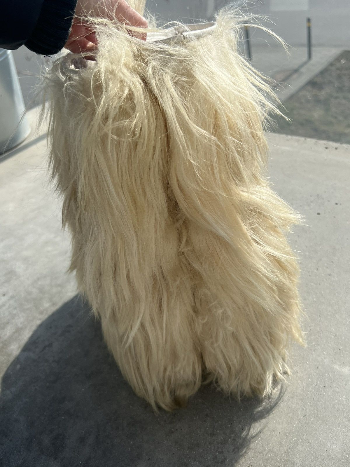 Japanese Brand × Vintage Beige goat fur yeti boots after ski roxy moon vintage Size US 9 / IT 39 - 3 Thumbnail