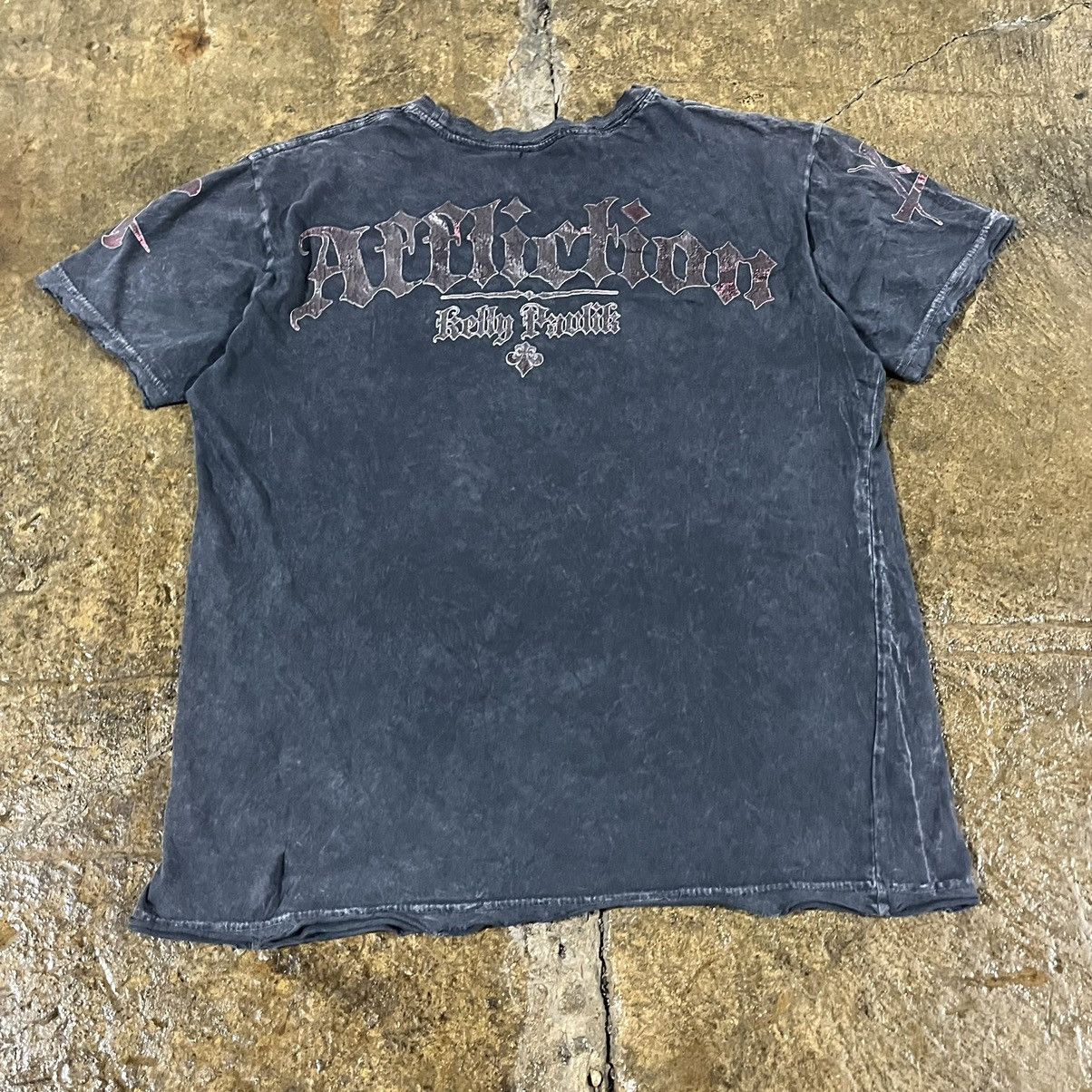 Affliction × Vintage Y2K Affliction Kelly Pavlik Grunge Goth Skull Tee Shirt Size US S / EU 44-46 / 1 - 10 Thumbnail