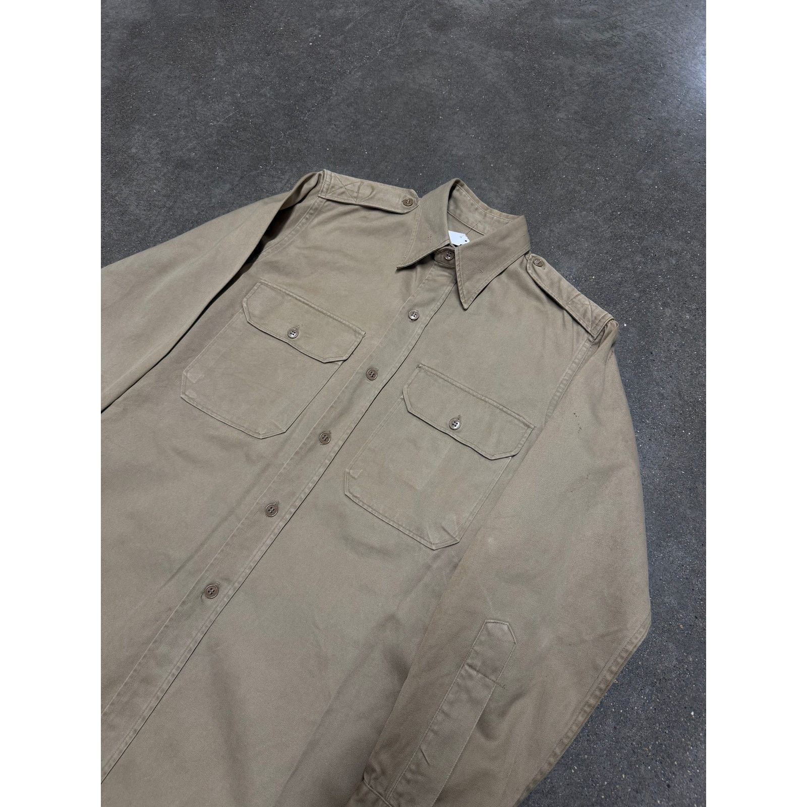 Vintage Vintage 1950’s Military Button-Up Uniform Shirt Size US L / EU 52-54 / 3 - 2 Thumbnail