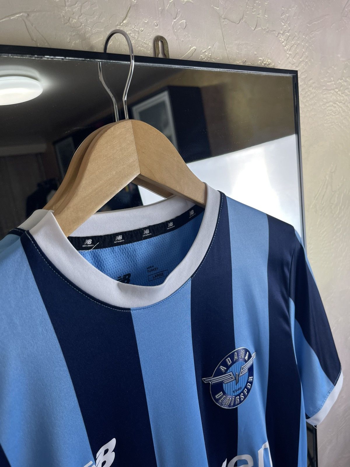 New Balance Adana Demirspor 2022/23 Striped Home Jersey Size US L / EU 52-54 / 3 - 3 Thumbnail
