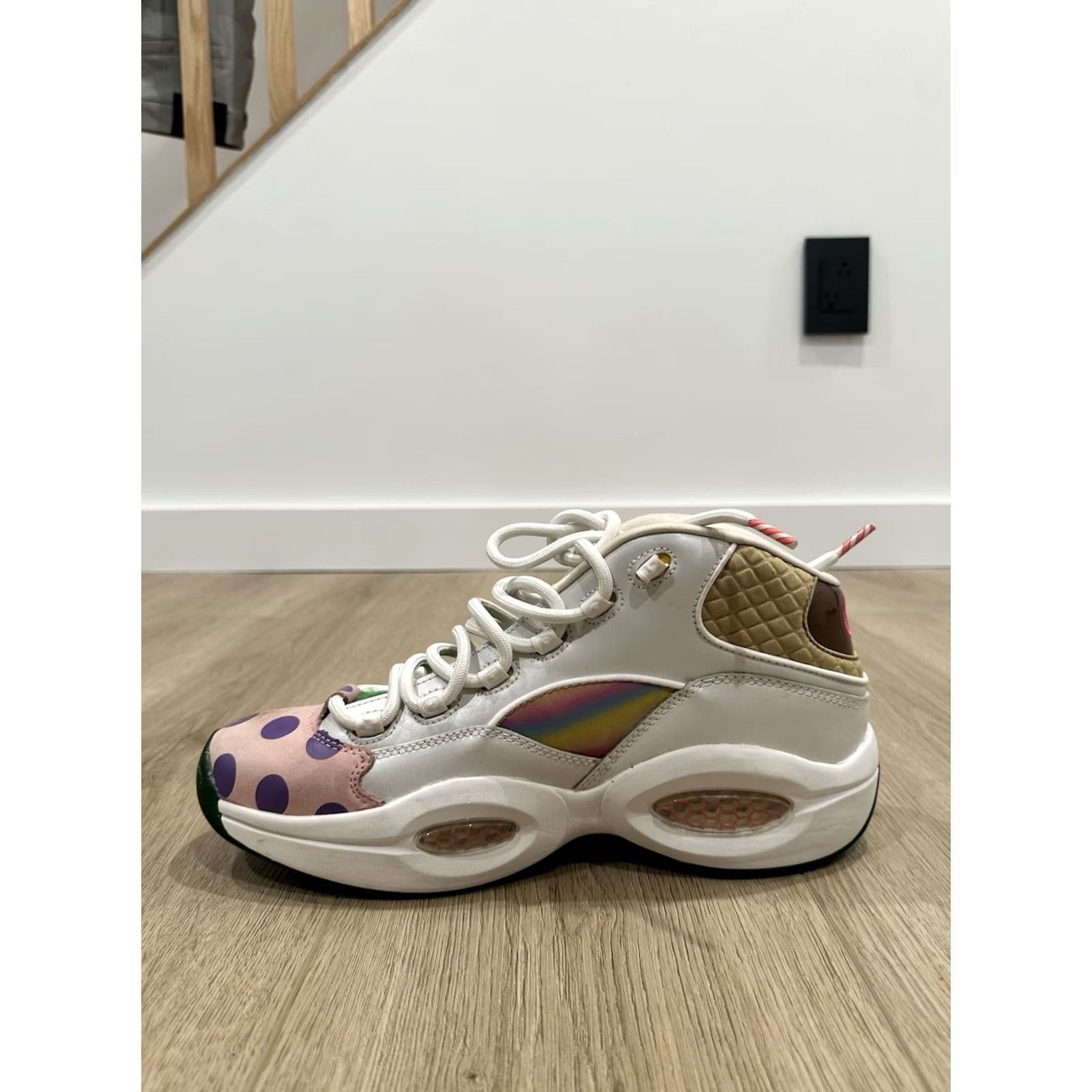 Reebok Reebok Question Mid x Hasbro Candy Land Men Basketball Shoe Size 10 Multicolor Nike-style Sneakers? Size US 9 / EU 42 - 6 Thumbnail
