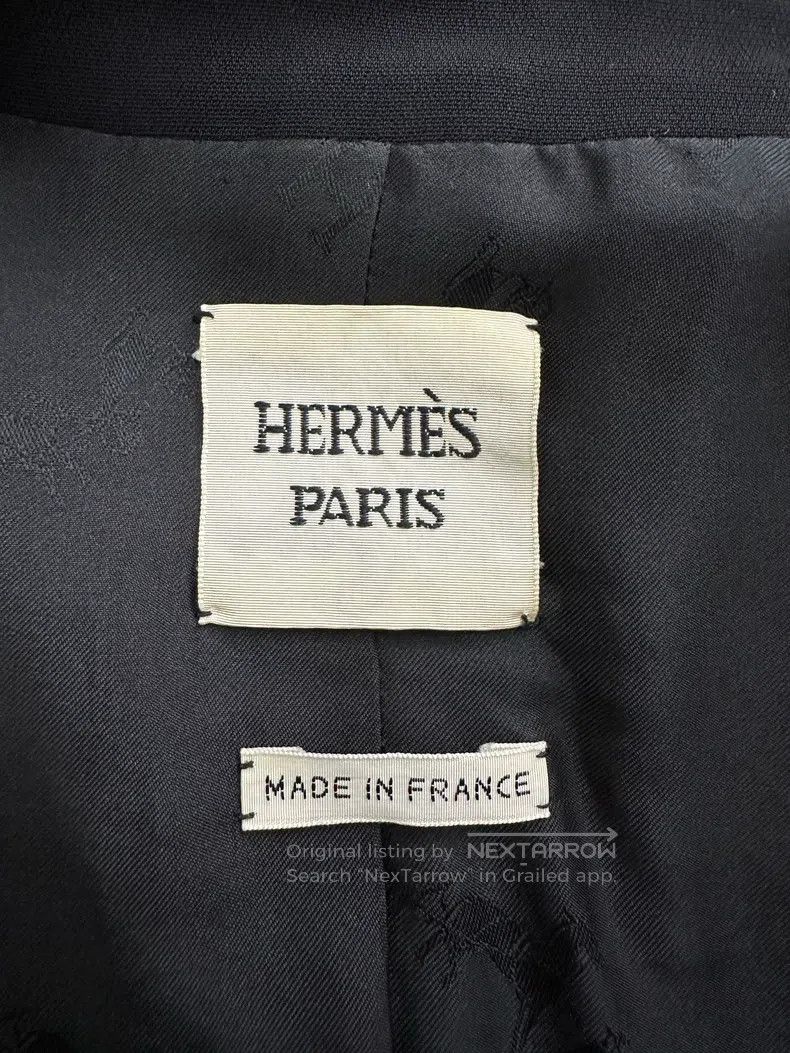 Hermes Hermes Waist Cinched Casual Asymmetrical Suit Jacket, Blac Size XS / US 0-2 / IT 36-38 - 9 Thumbnail