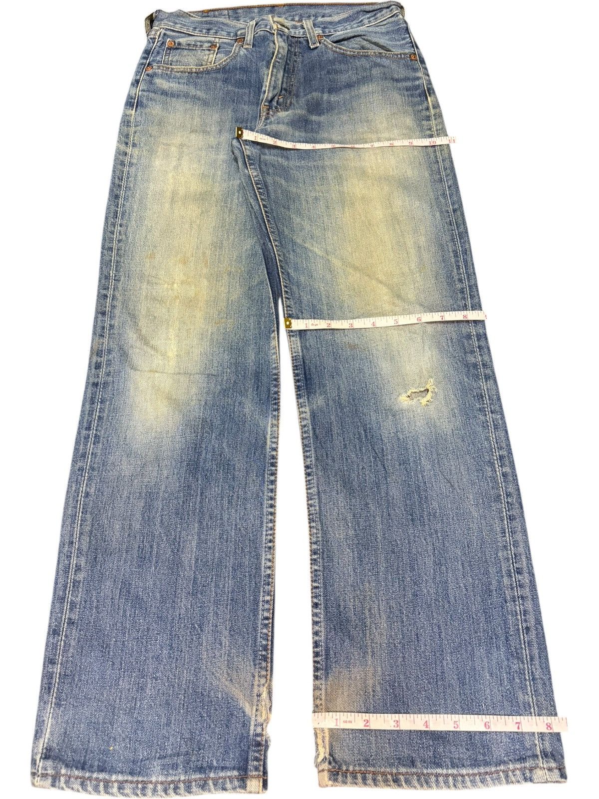 Levi's Vintage 90s Levis 502 Mud Wash Distress Loose Jeans Size US 28 / EU 44 - 8 Thumbnail