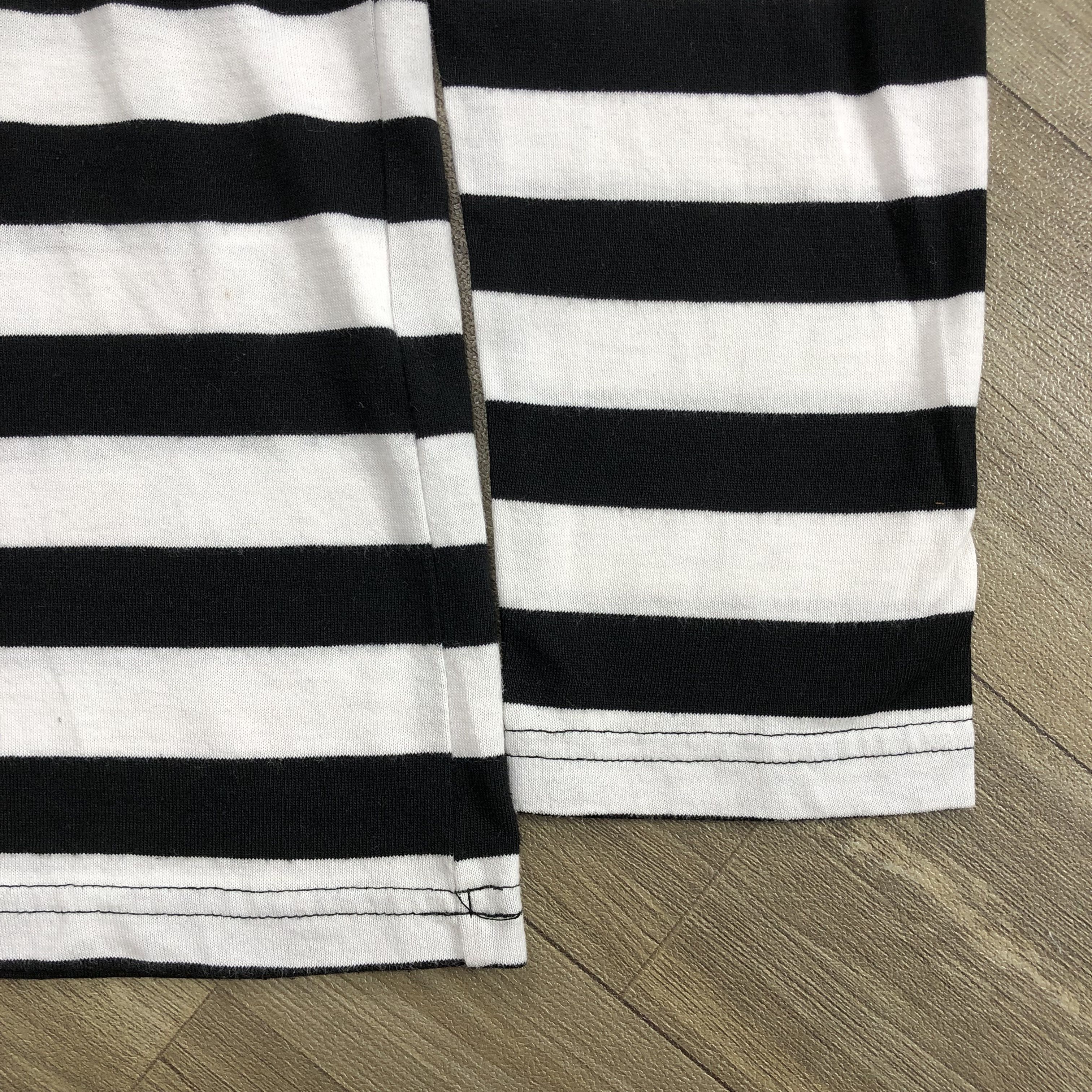 If Six Was Nine 2000s Durante Poem Cross Lgb Punk Goa Striped LongSleeve Size US M / EU 48-50 / 2 - 10 Thumbnail