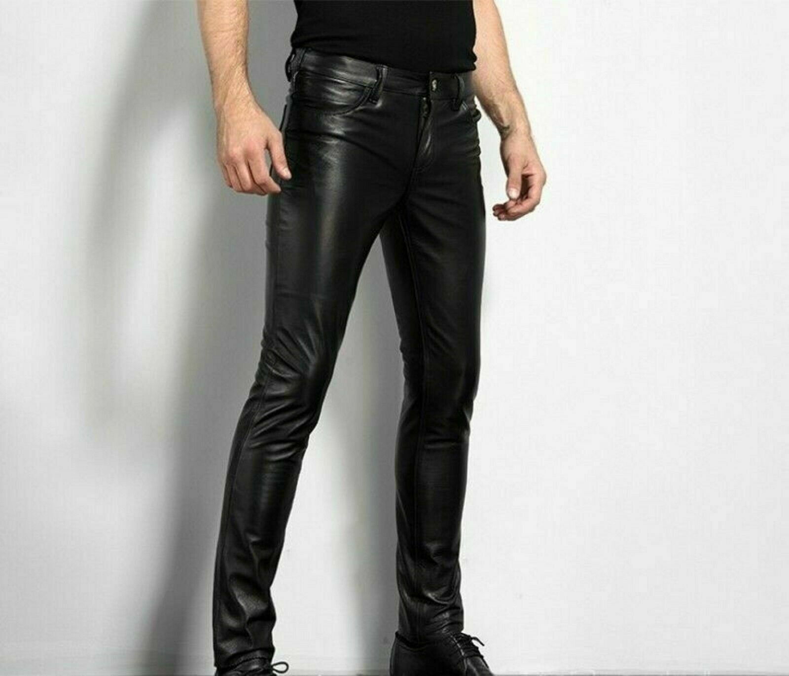 Japanese Brand × Jean Faux Leather Skinny Pants Size US 33 - 2 Thumbnail