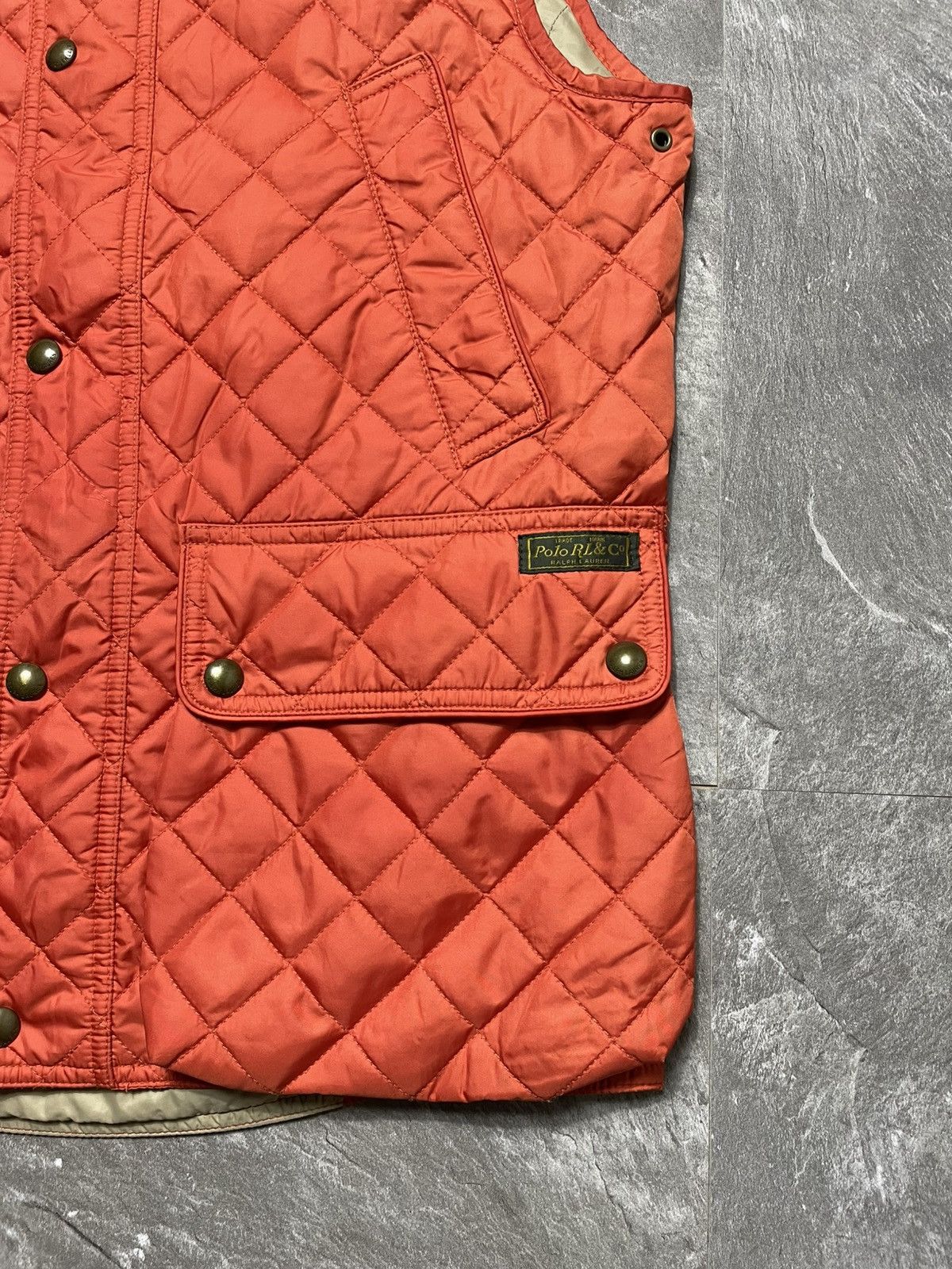 Polo Ralph Lauren Vintage Polo Ralph Lauren Nylon Orange Quilted Vest Gilet Size US S / EU 44-46 / 1 - 2 Thumbnail