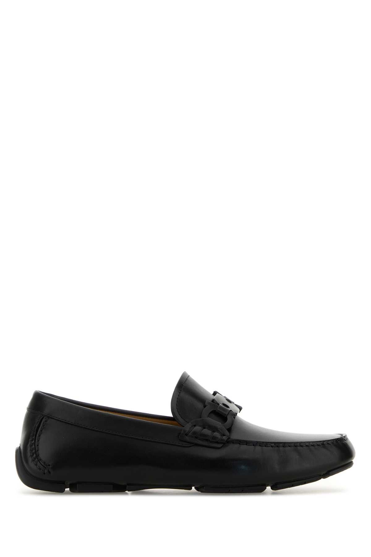 Salvatore Ferragamo Black Leather Byte Loafers Size US 7 / EU 40 - 1 Thumbnail