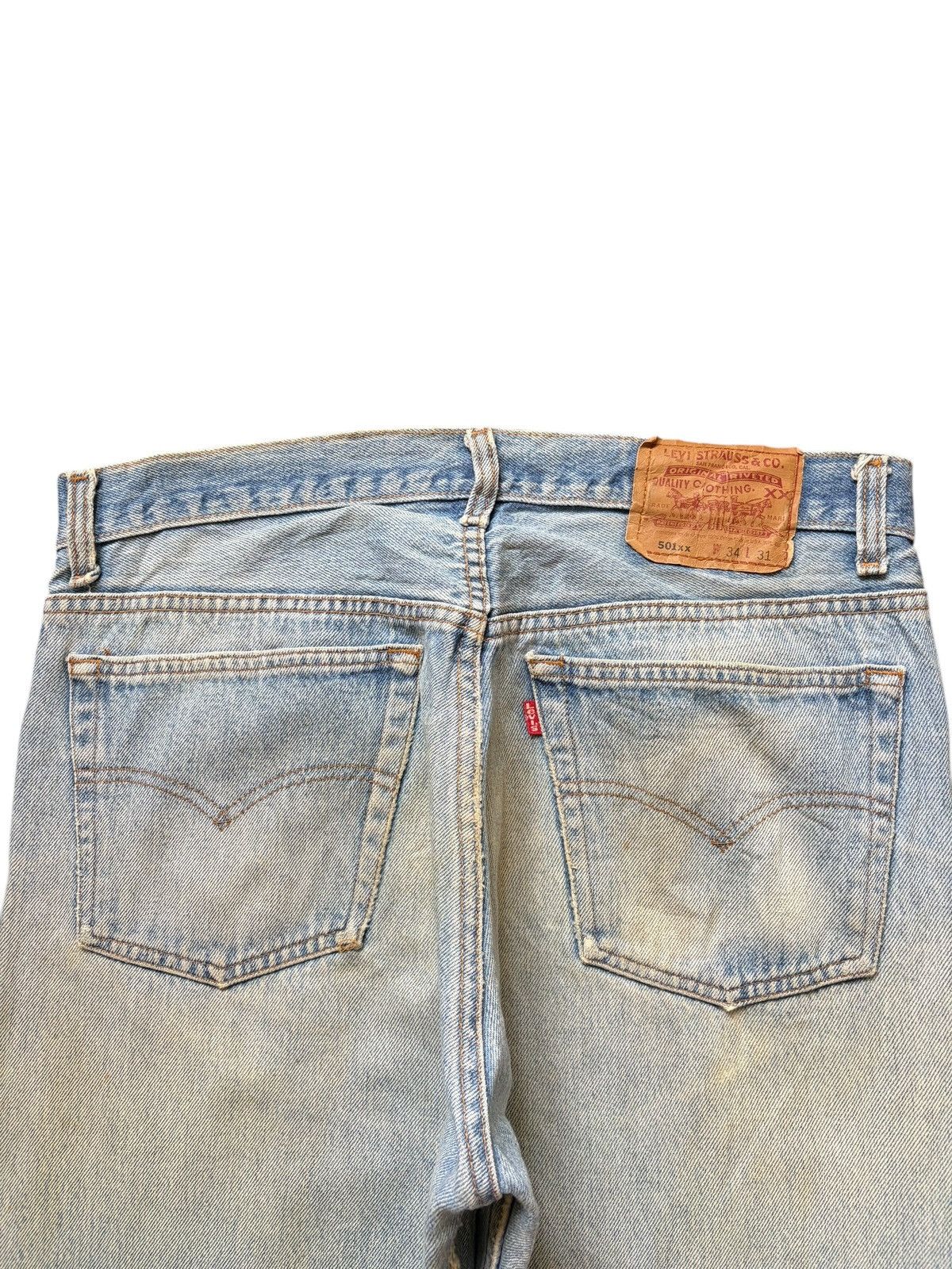 Levi's Vintage 90s Levis 501 Mud Wash Distressed Jeans Size US 32 / EU 48 - 4 Thumbnail