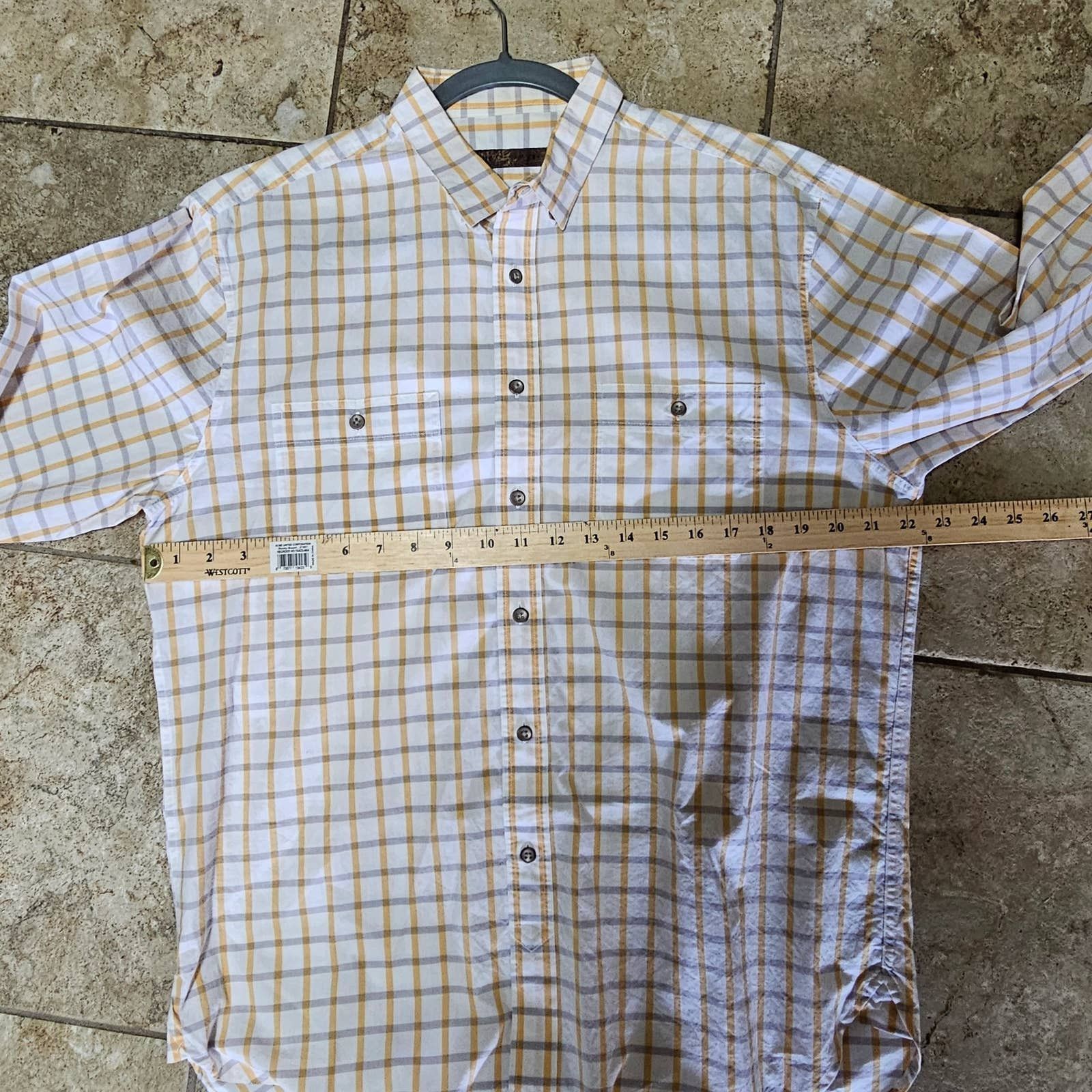Pronto Uomo BLUE Pronto Uomo Mens Button Up Plaid Shirt Size Large Size US L / EU 52-54 / 3 - 7 Thumbnail