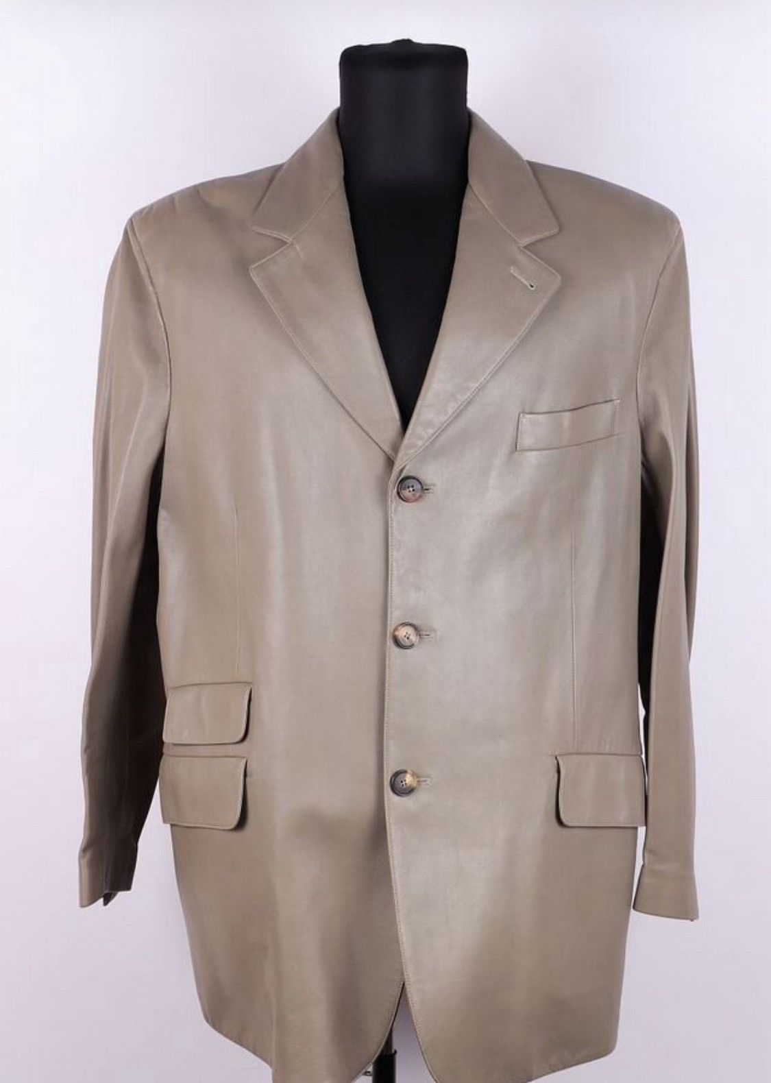 Hermes Hermes Leather Agneau Lambskin Anino Blazer Jacket Size US XL / EU 56 / 4 - 1 Thumbnail