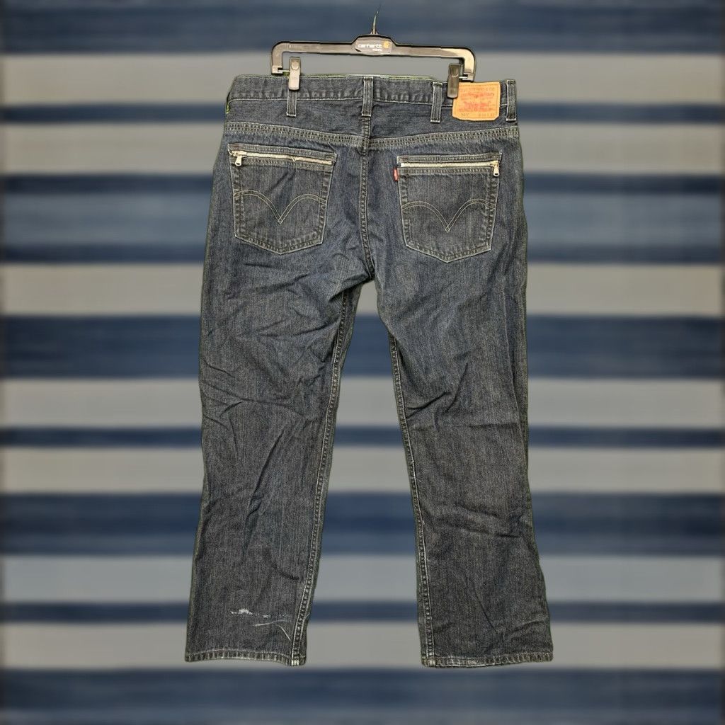 Levi's Levi's 569 Jeans Mens Large Regular Dark Wash Denim Zip 5-Pocket Straight Casual Pants 38x32 Mens Size US 38 / EU 54 - 1 Thumbnail