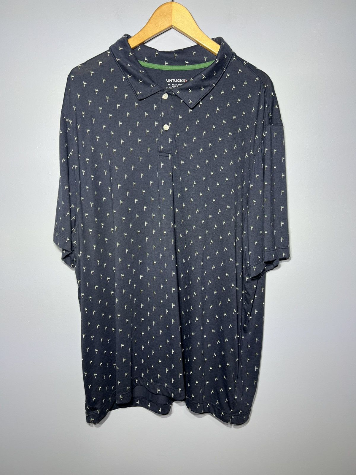 UNTUCKit UNTUCKit Pourret Short Sleeve Polo Men's 3XL Pima Cotton Size US XXL / EU 58 / 5 - 2 Thumbnail