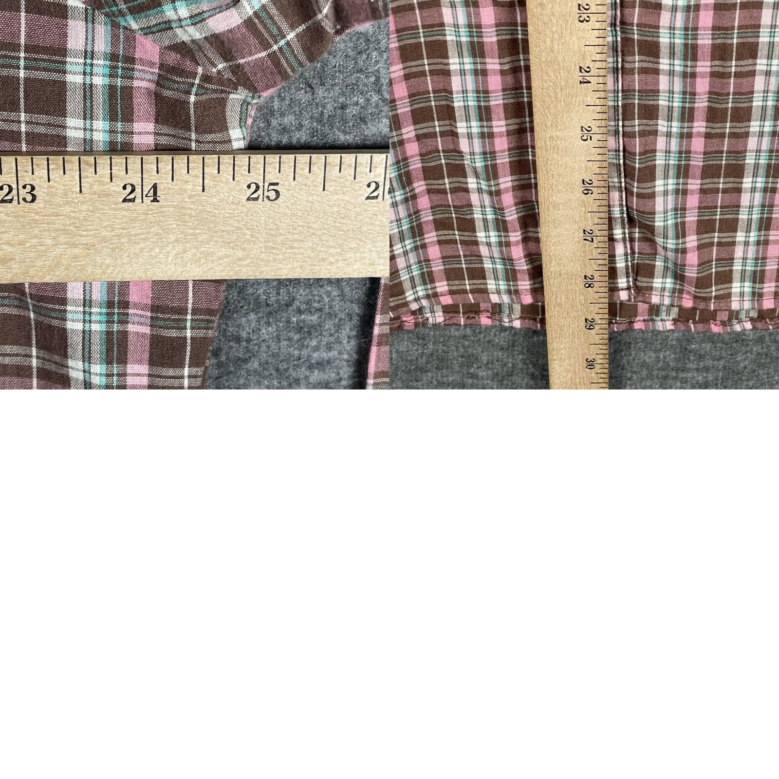 Wrangler VINTAGE Wrangler Shirt Womens 2XL Brown Pink Plaid Western Pearl Snap Long Sleeve Cowboy Size XXL / US 16-18 / IT 52-54 - 8 Thumbnail