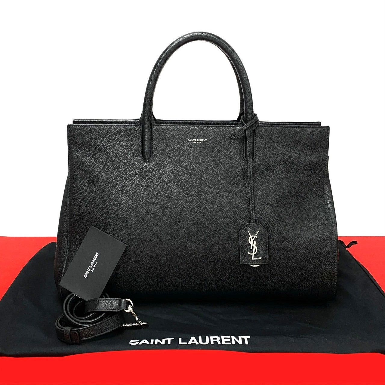 Yves Saint Laurent Yves Saint Laurent Shoulder Bag Black Leather Size ONE SIZE - 1 Thumbnail
